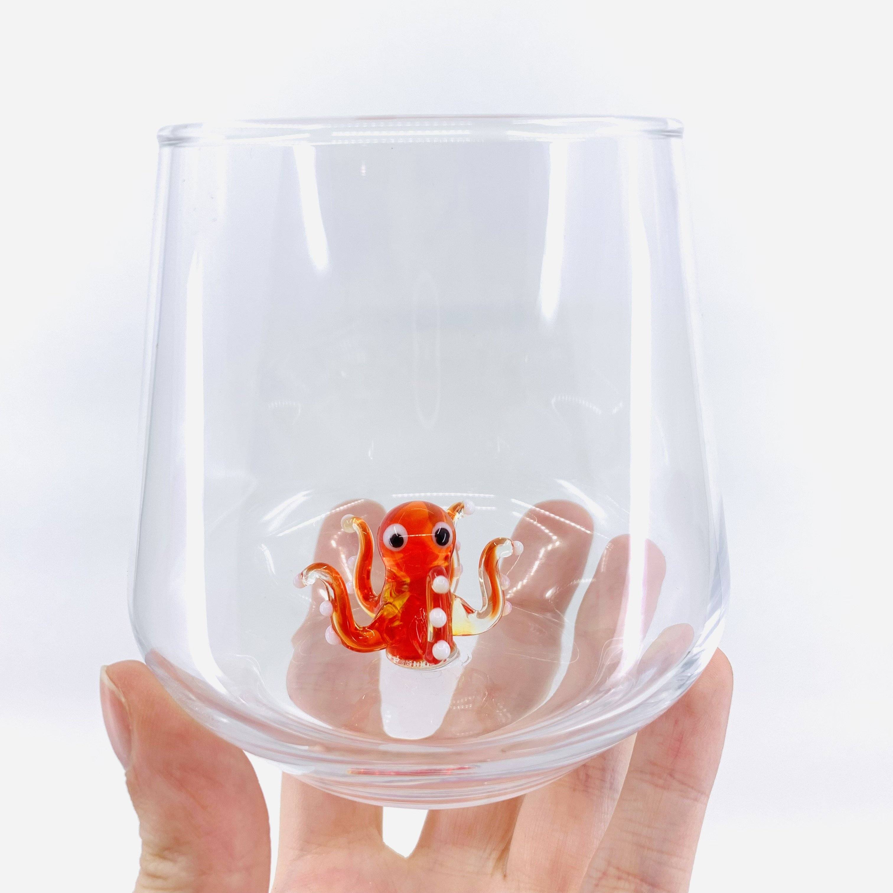 Tiny Animal Drinking Glass, Octopus