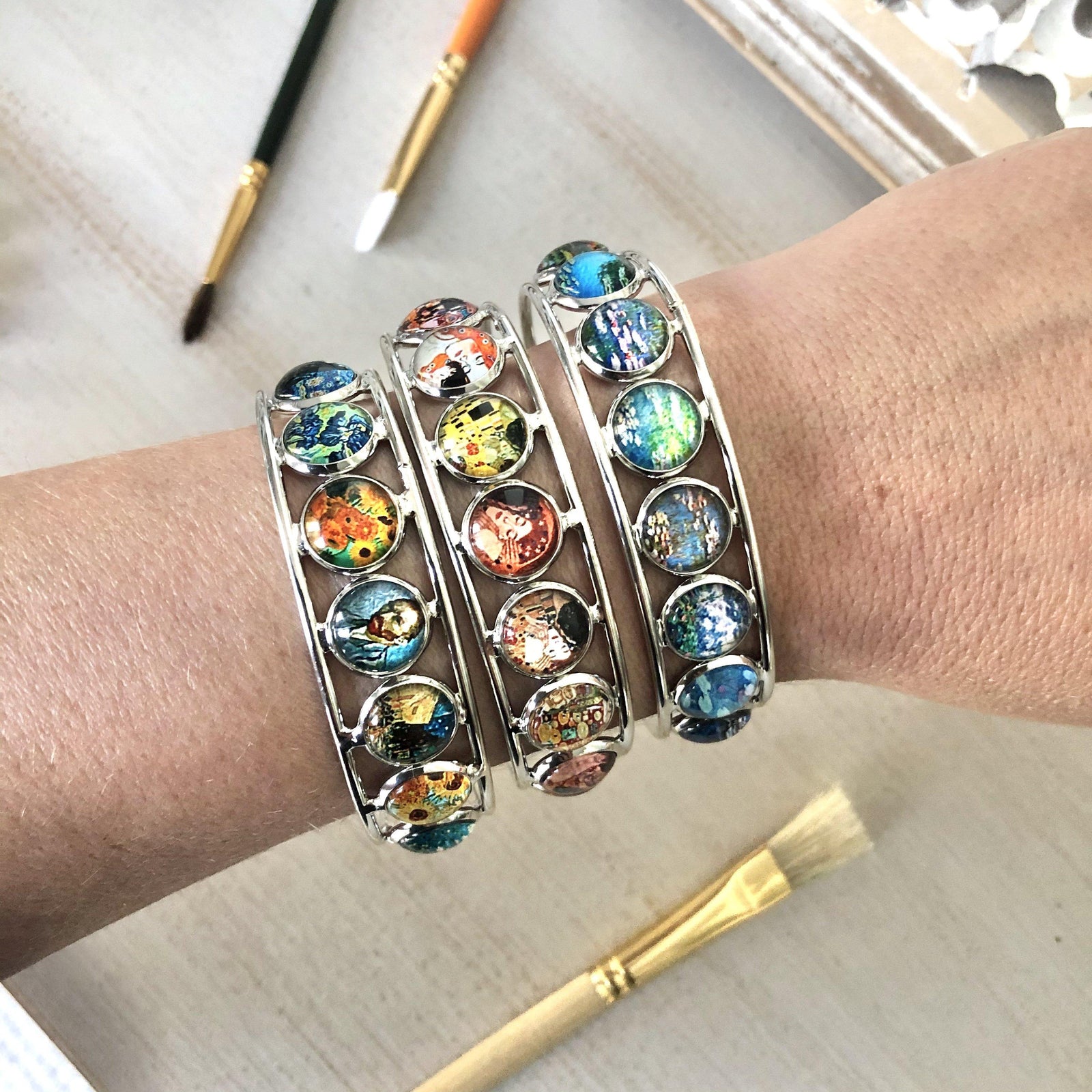 Fine Art Cuff Bracelet Luke Adams Glass Blowing Studio 