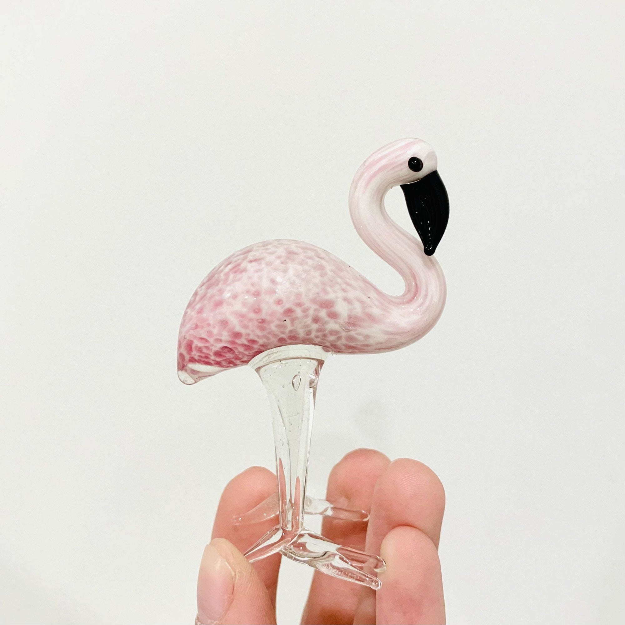 Light Pink Flamingo Luke Adams Glass Blowing Studio 