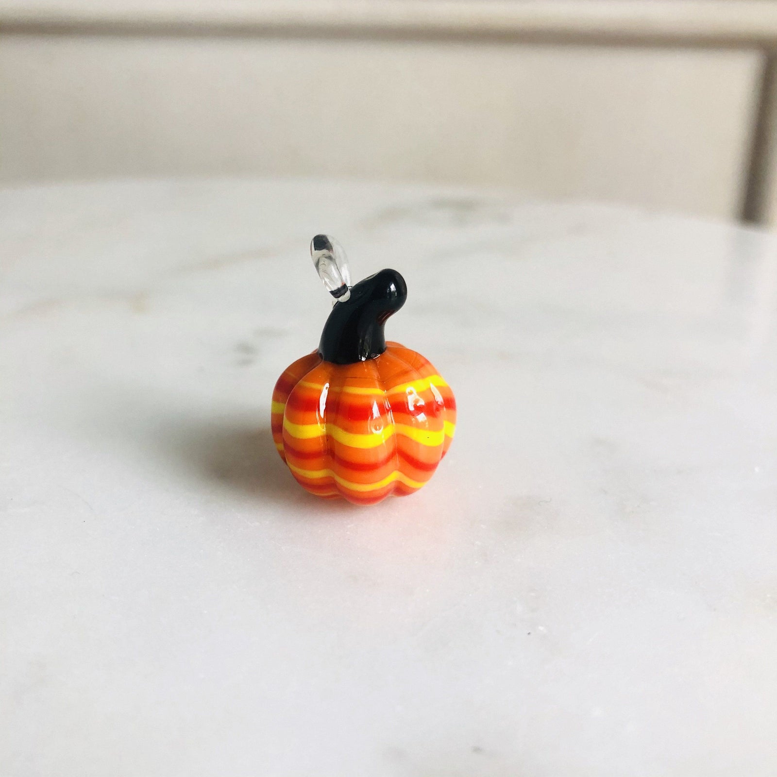Even Tinier Tiniest Glass Pumpkin Luke Adams Glass Blowing Studio Trick or Treat 