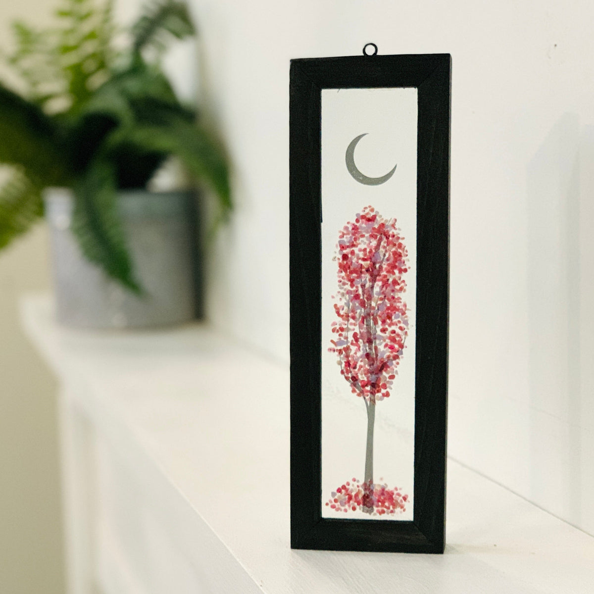 Fused Glass Tree of Life Shadow Box, Crescent Moon 7 Decor Glimmer Glass Gifts 