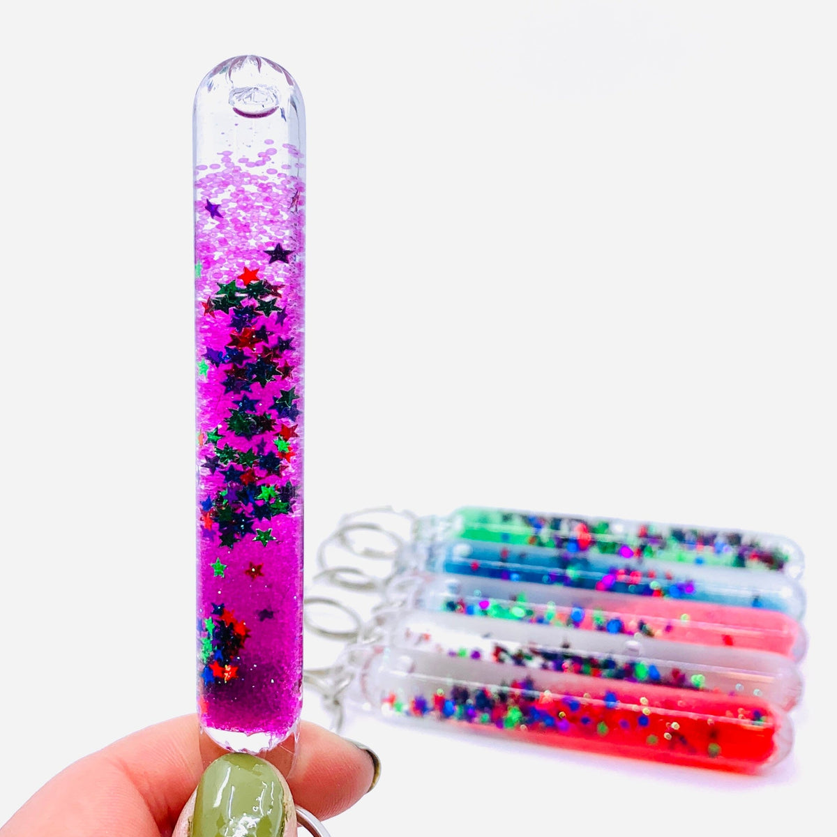 Glitter Sparkle Key Chains Jewelry Golden Island INT&#39;L INC Purple 