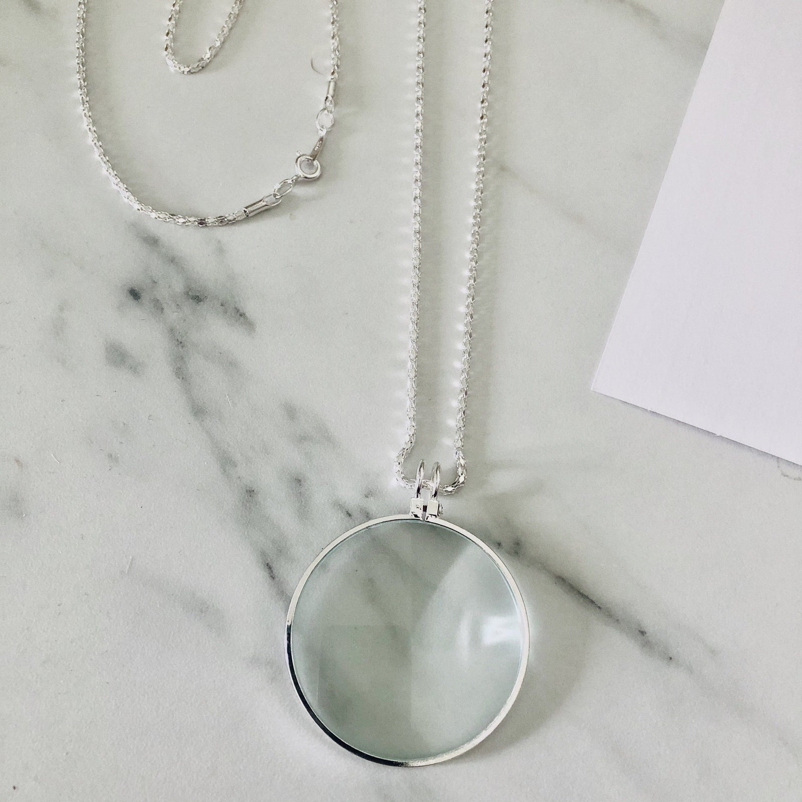 Magnifying Glass Necklace Luke Adams Glass Blowing Studio 