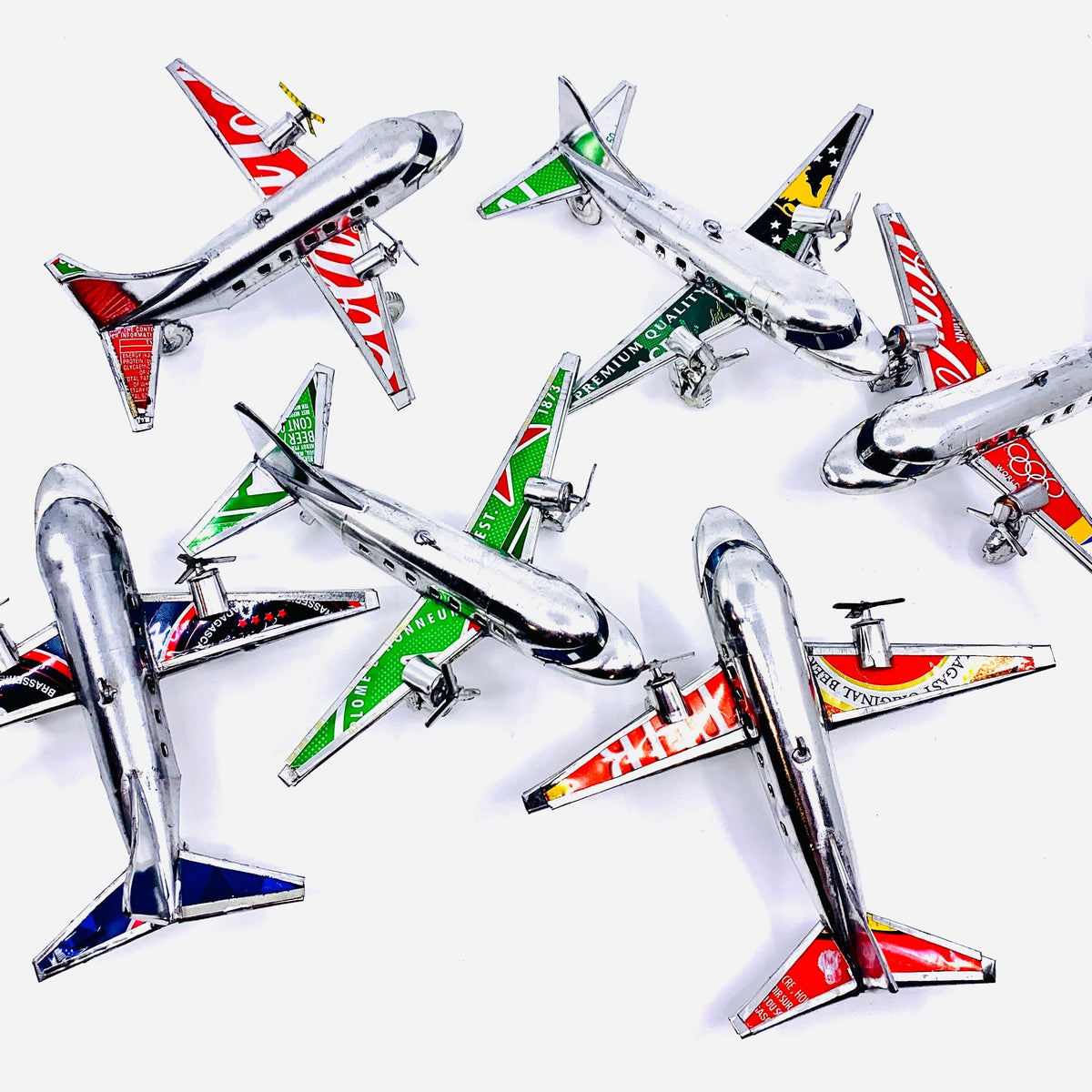 Recycled Aluminum Airplanes Miniature The East Africa Co. 
