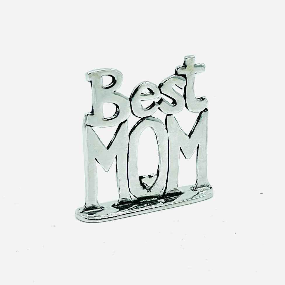 Pewter Tiny Plaque, Best Mom holiday Basic Spirit 