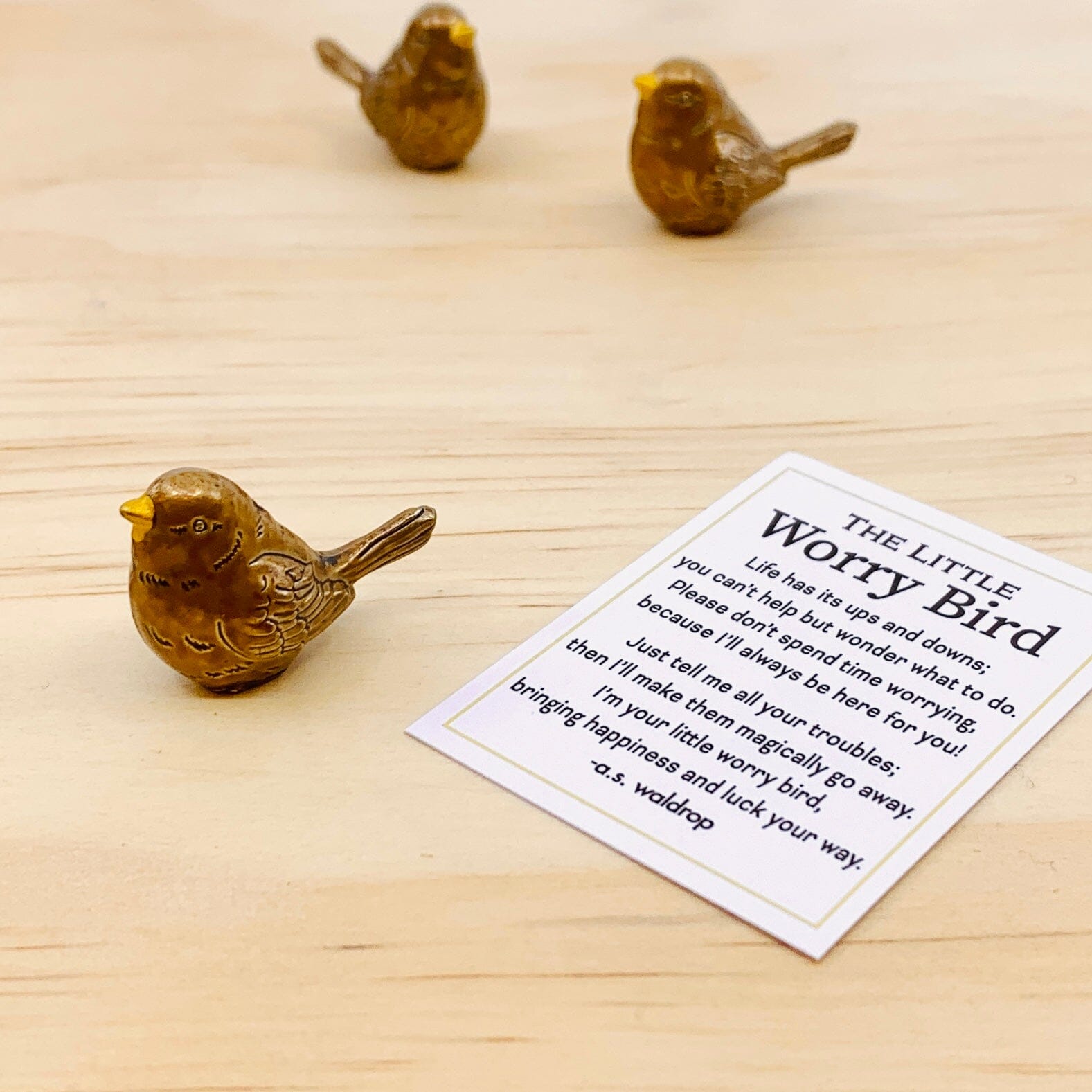 The Little Worry Bird Pocket Charm Miniature GANZ 