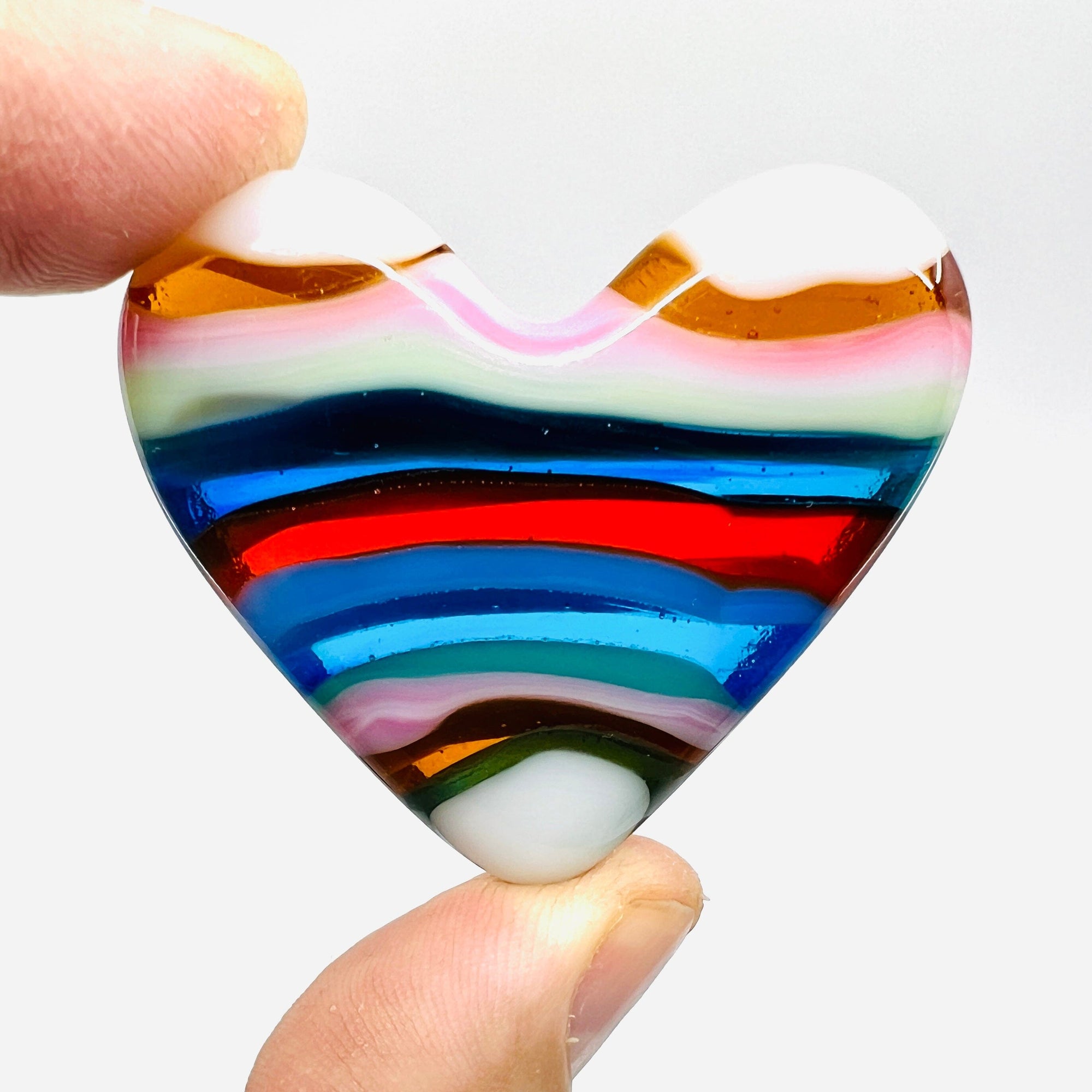 Fused Pocket Heart 922 Miniature Glimmer Glass Gifts 