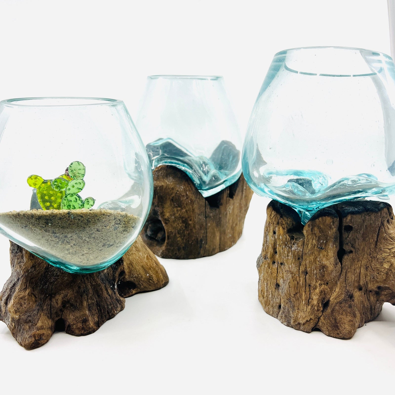 Driftwood Bubble Dish Decor - 