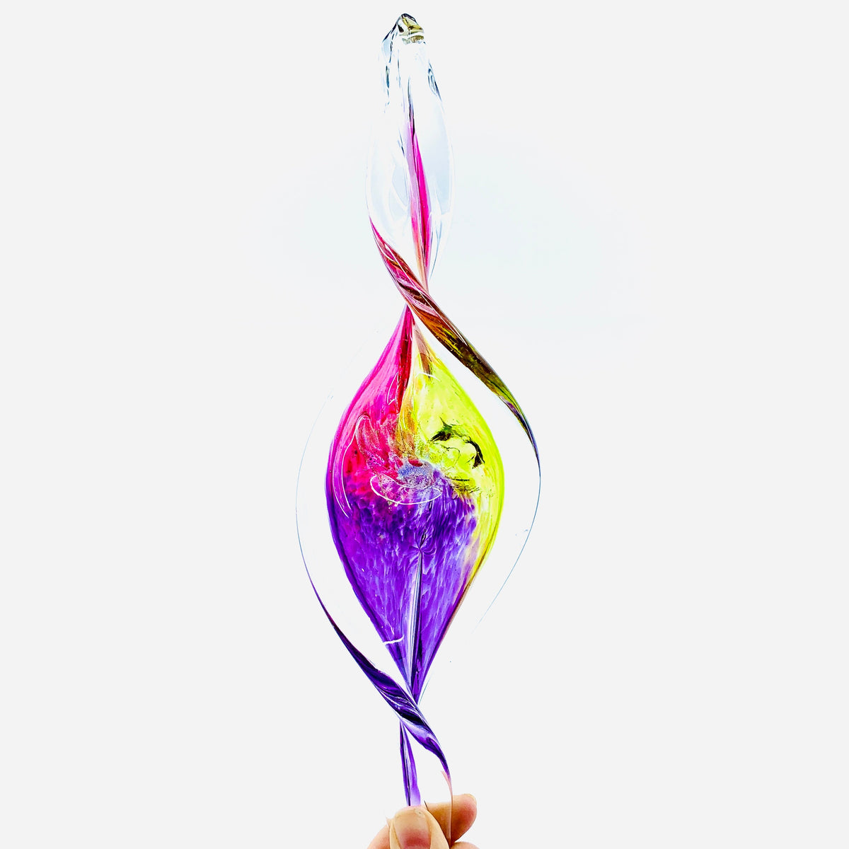 Spiral Ornament, Bloom Suncatcher Luke Adams Glass Blowing Studio Large 