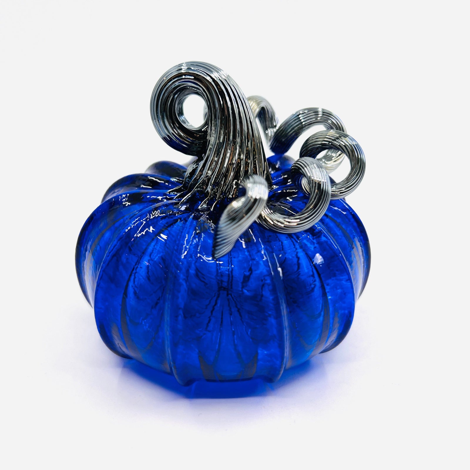 Cobalt Pumpkin Pumpkin Luke Adams Glass Blowing Studio 