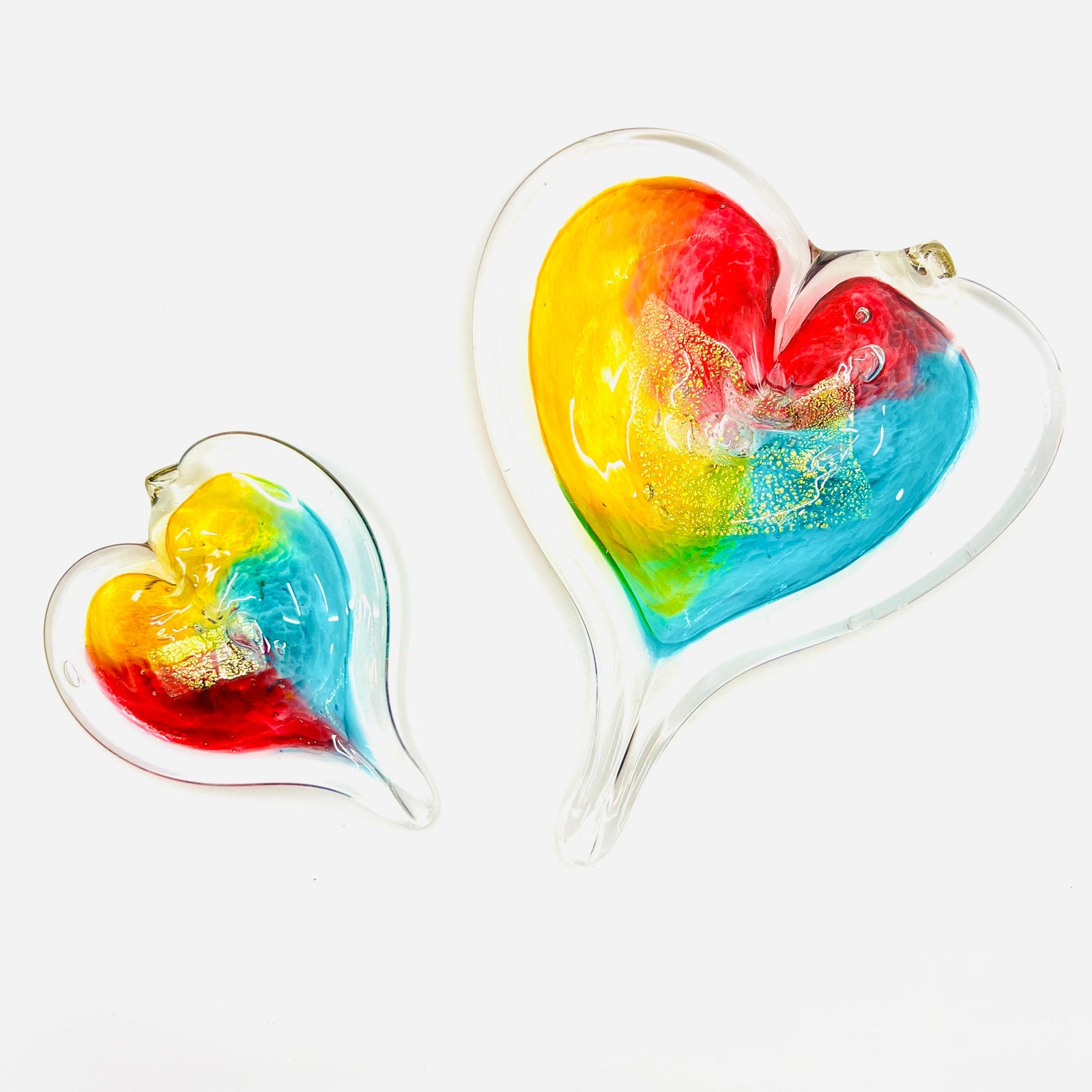 Heart Ornament, Fiji Suncatcher Luke Adams Glass Blowing Studio 