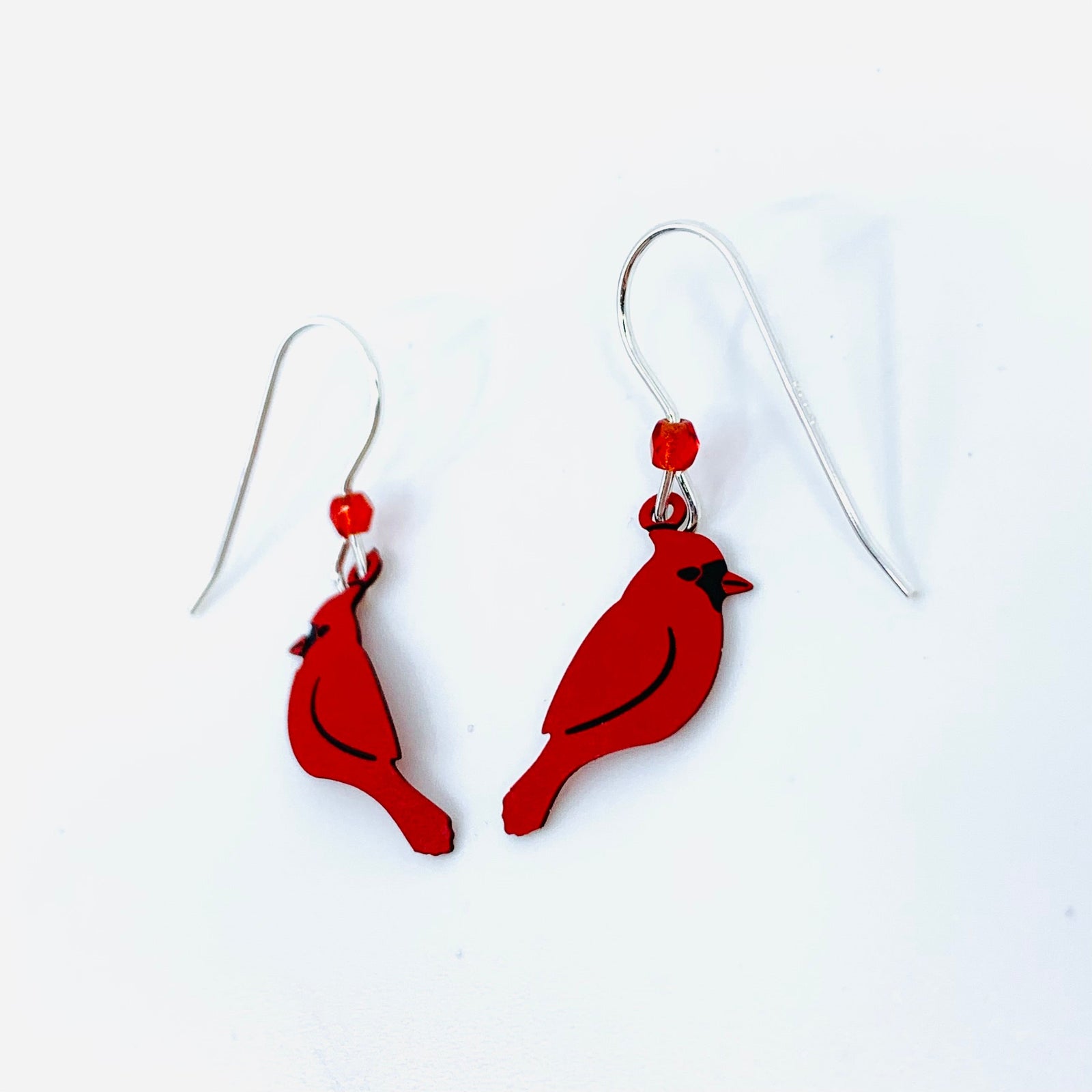 Tiny Whimsical Earrings, Cardinal Sienna Sky 