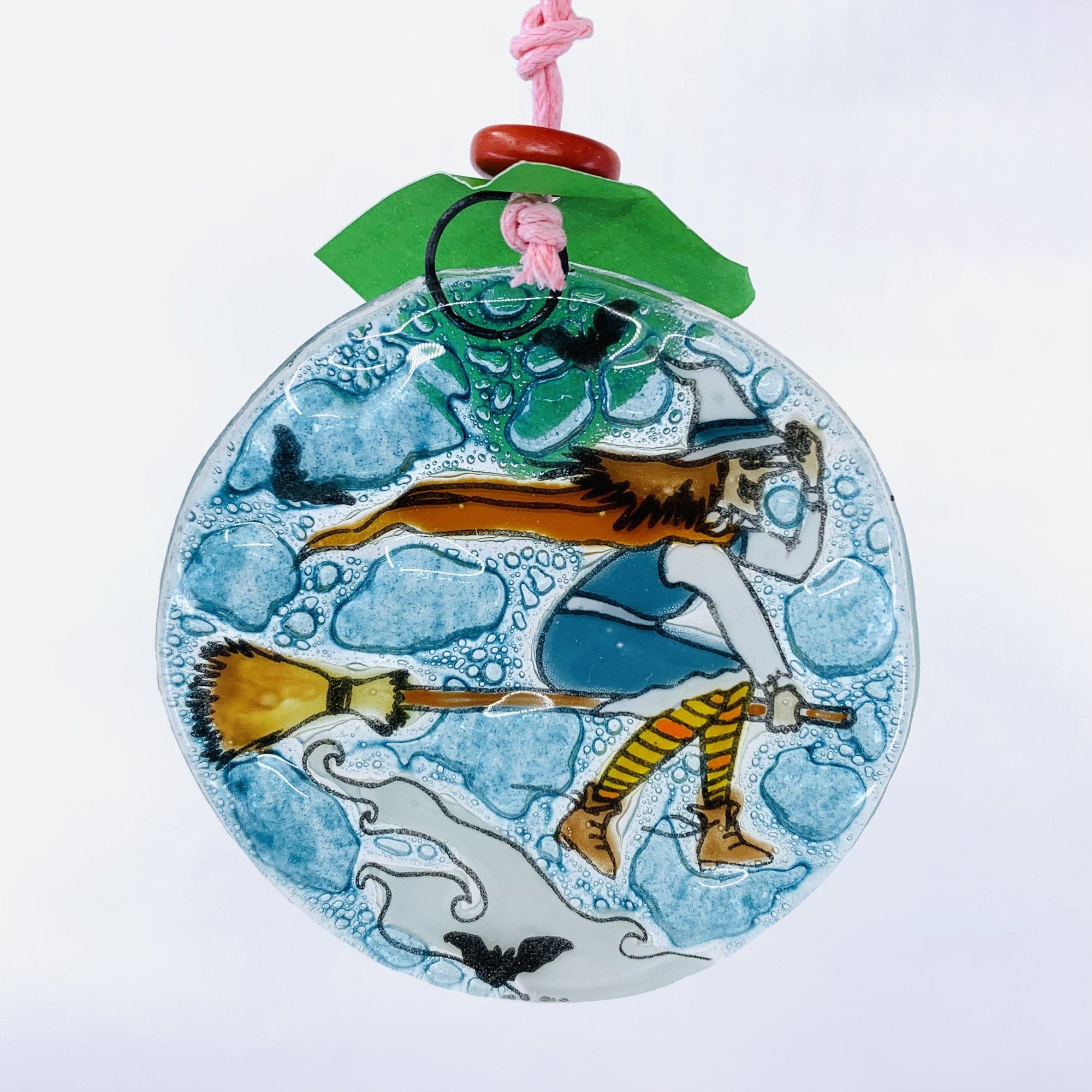 Fair Trade Ornament 191 Witch on Broom Pam Peana 