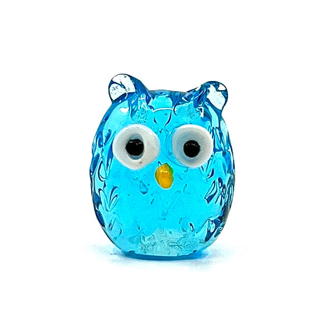 Tiny Glass Owls - Light Blue 