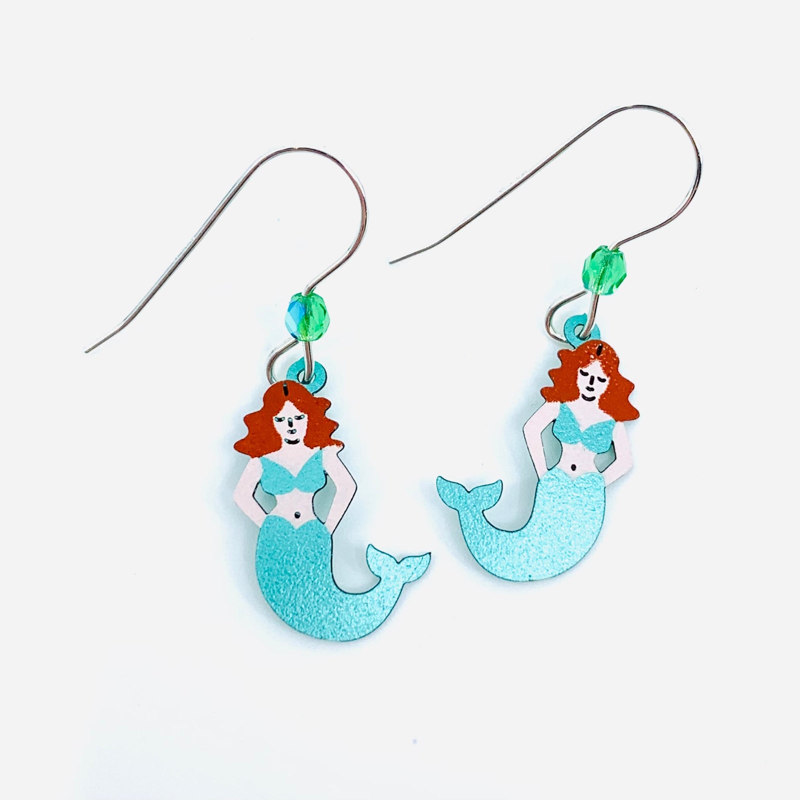 Tiny Whimsical Earrings, Mermaid Sienna Sky 