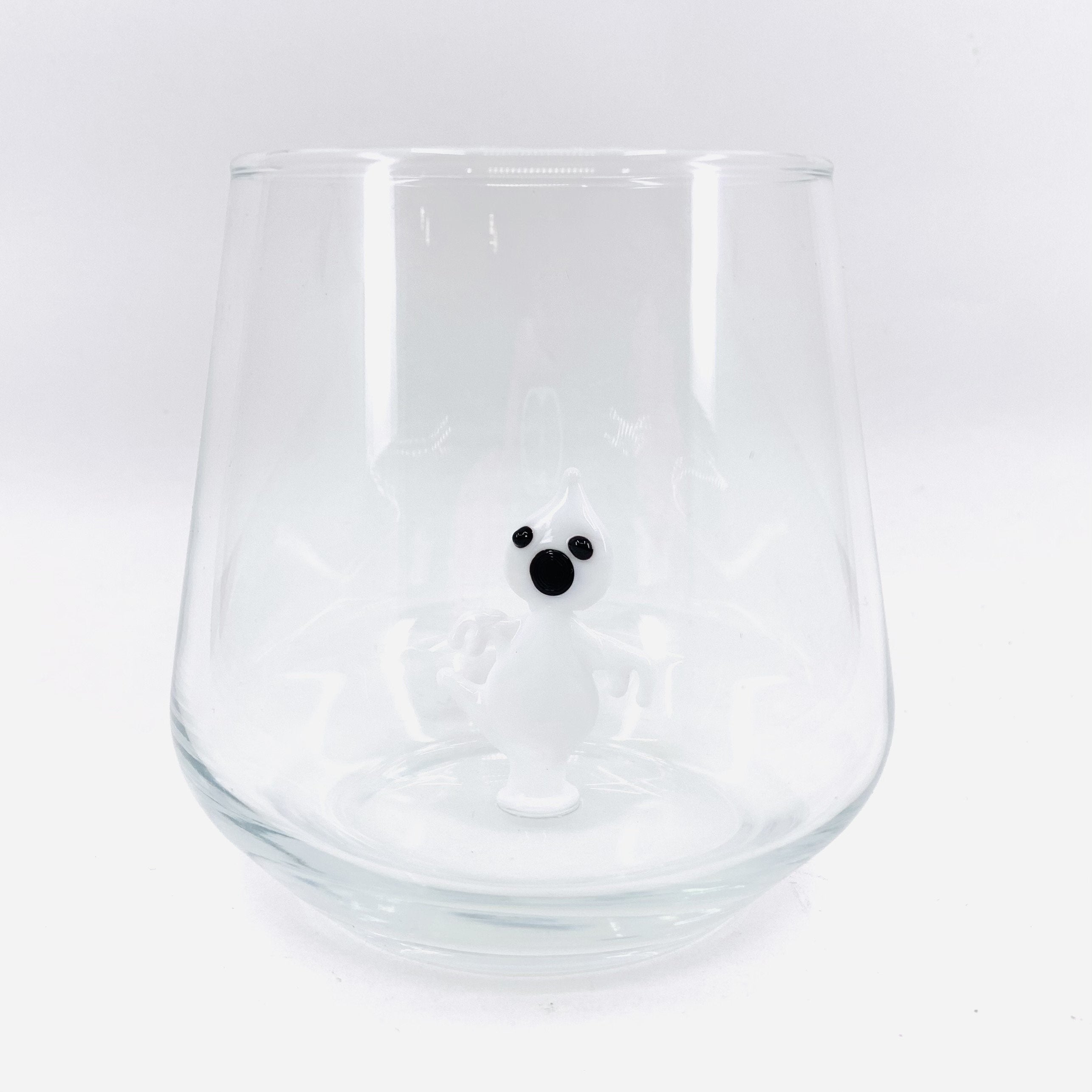 Tiny Figurine Drinking Glass, Ghost