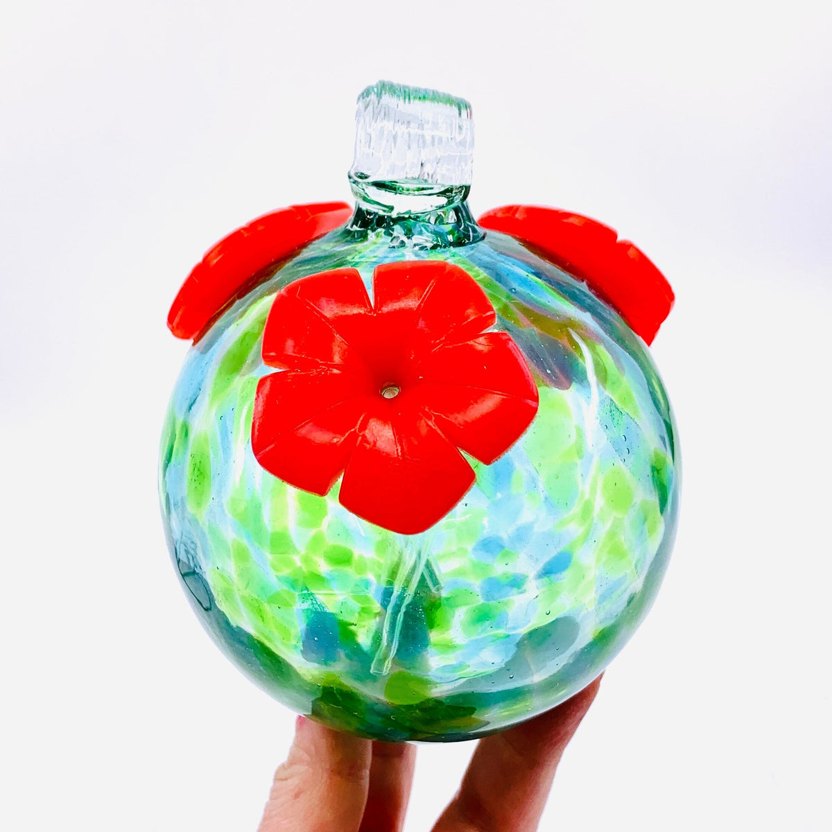 Glass Hummingbird Feeder, Ocean (D) Decor Gift Essentials 