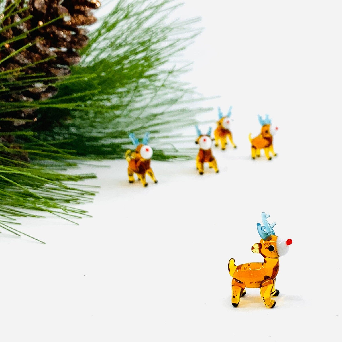 Little Glass Rudolph Miniature - 