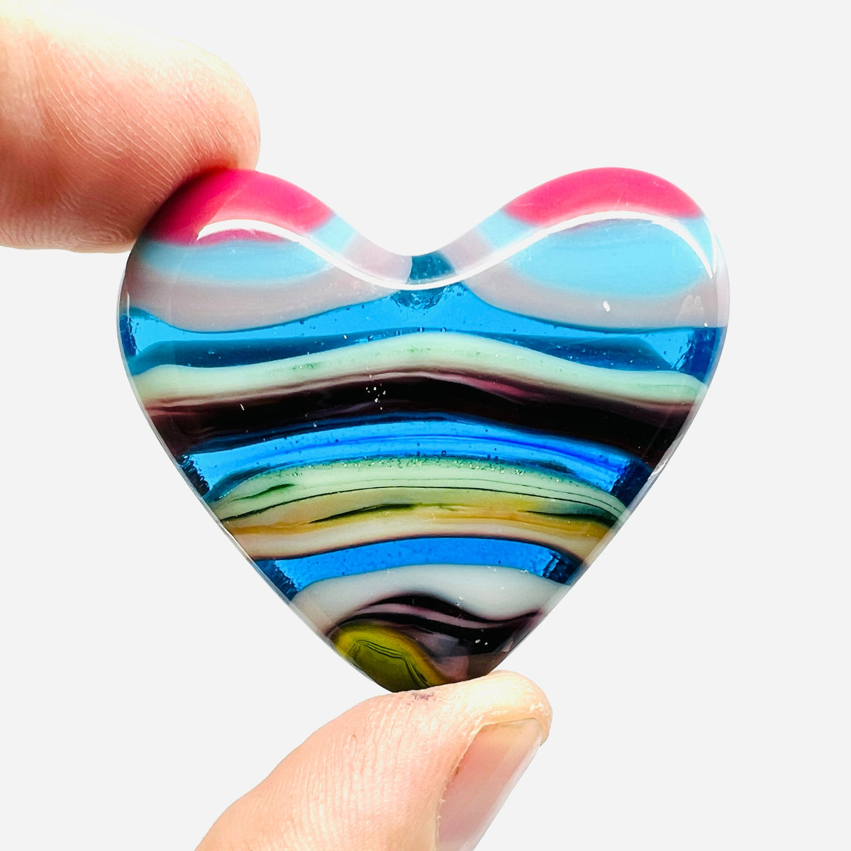 Fused Pocket Heart 324 Miniature Glimmer Glass Gifts 
