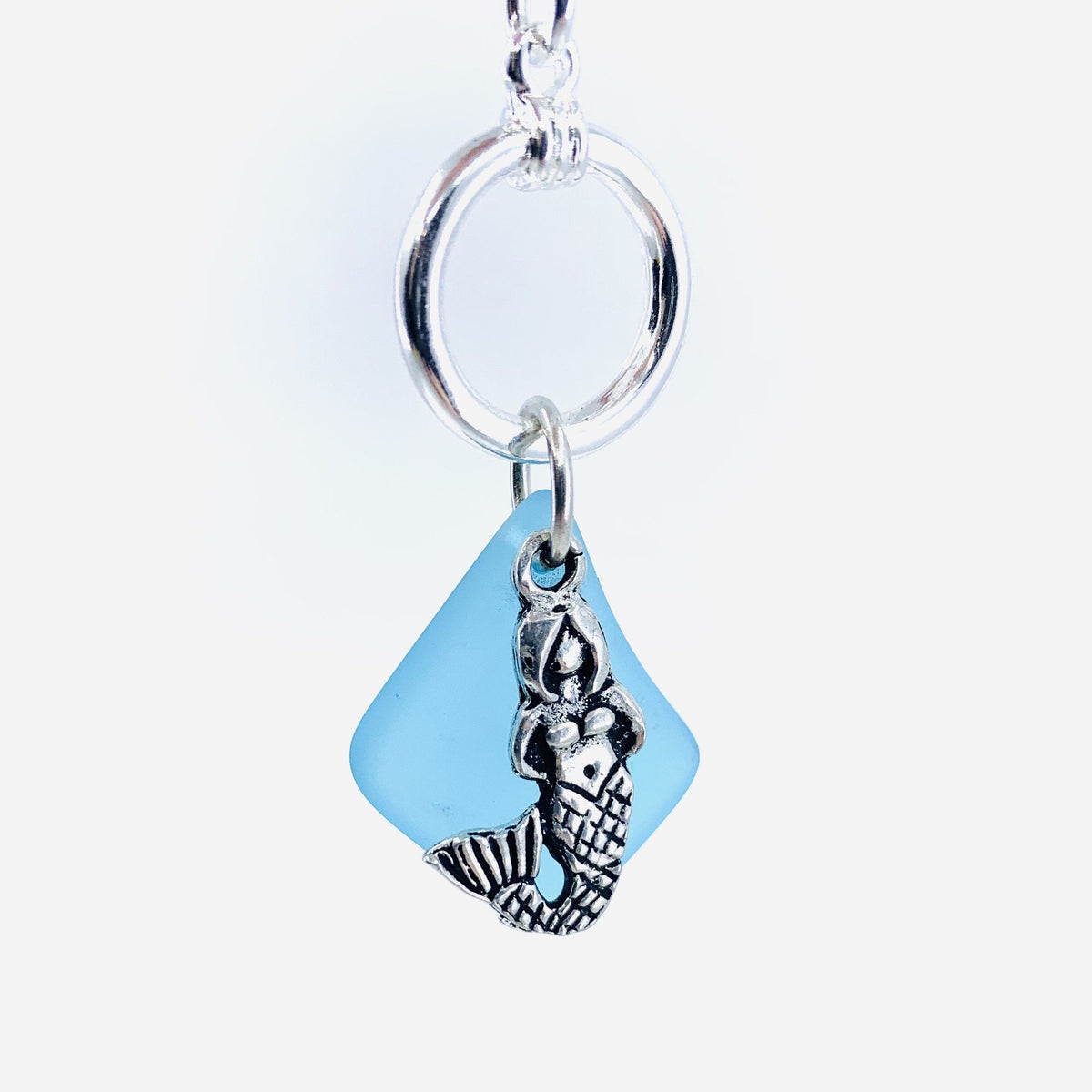 Sea Glass Charm Bracelet, Mermaid Jewelry Basic Spirit 