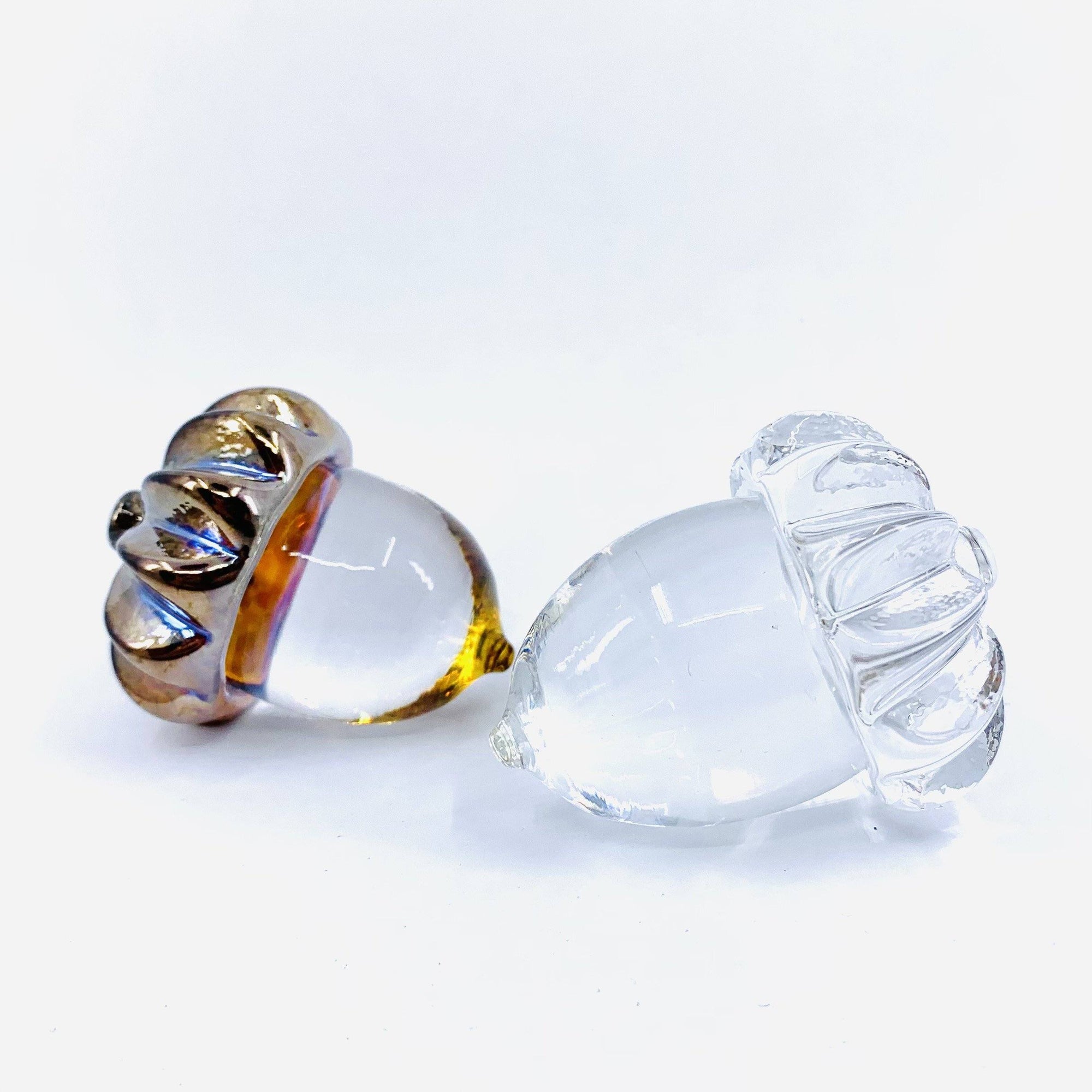 Glass Acorn, Crystal Clear Luke Adams Glass Blowing Studio 