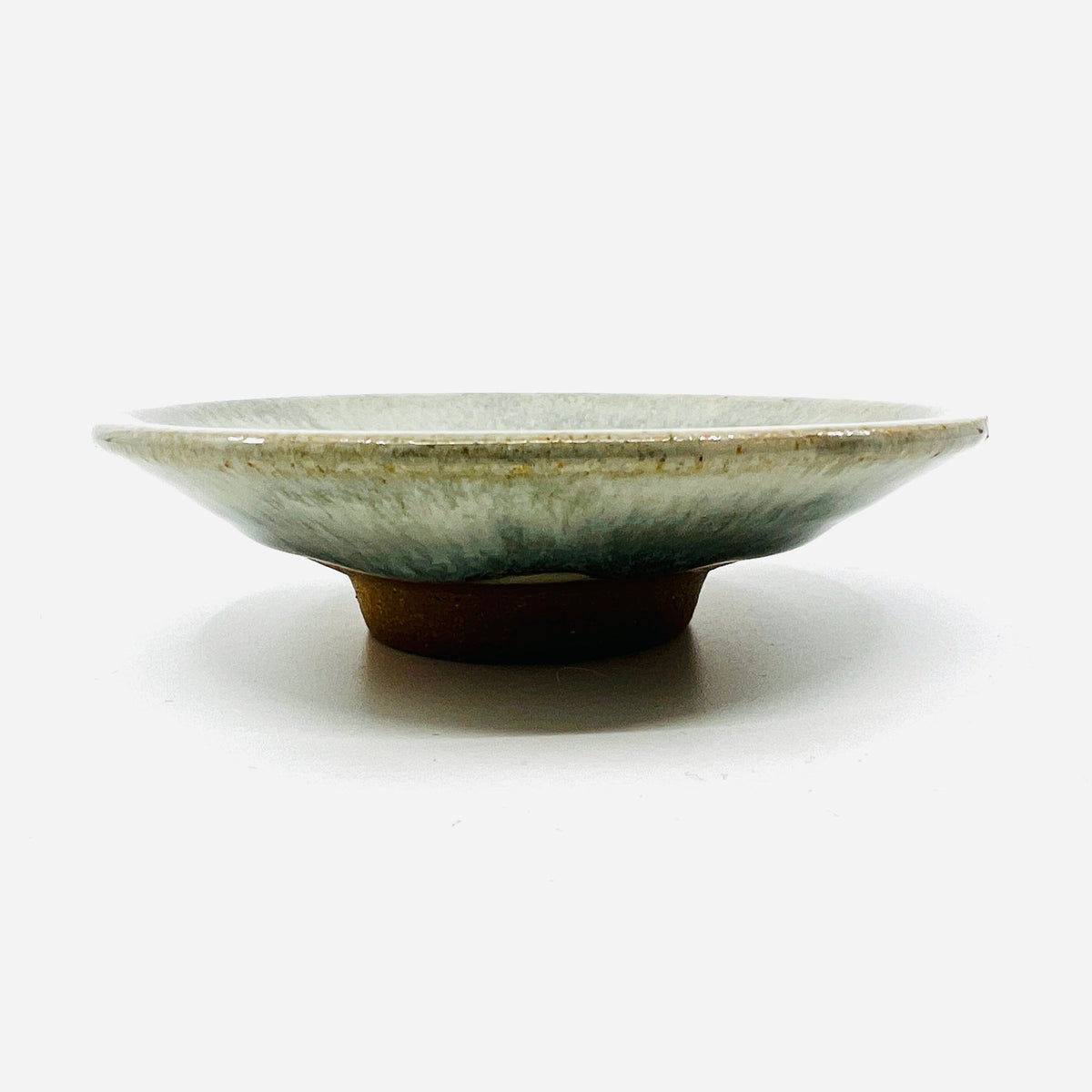 Small Ceramic and Glass Dish, Bisque Decor Dock 6 