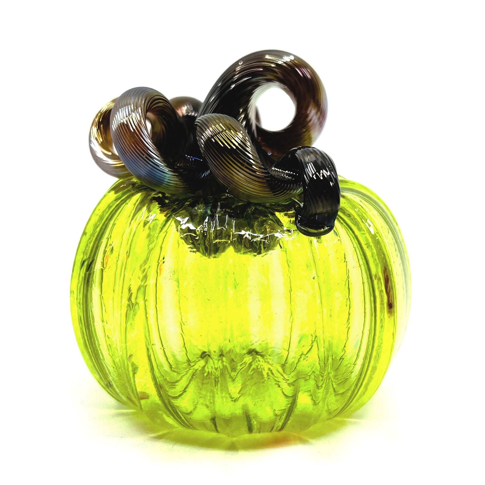 Mini Pumpkin, Peridot Pumpkin Luke Adams Glass Blowing Studio 