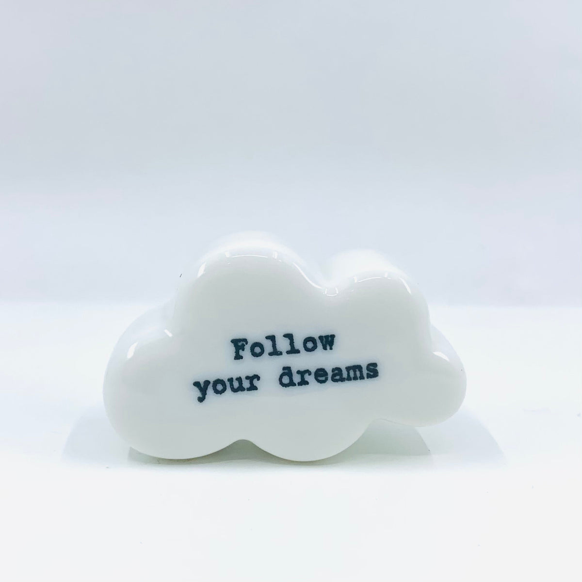 Little Porcelain Cloud Figures Miniature East of India Follow your dreams 