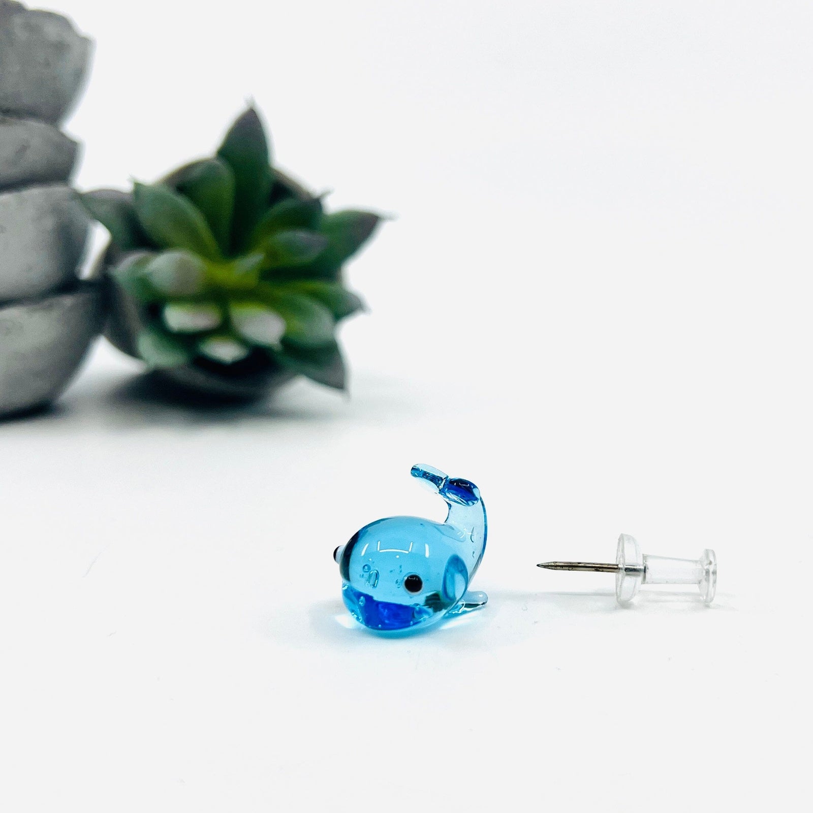 Tiny Animal 17 Aqua Whale Miniature - 