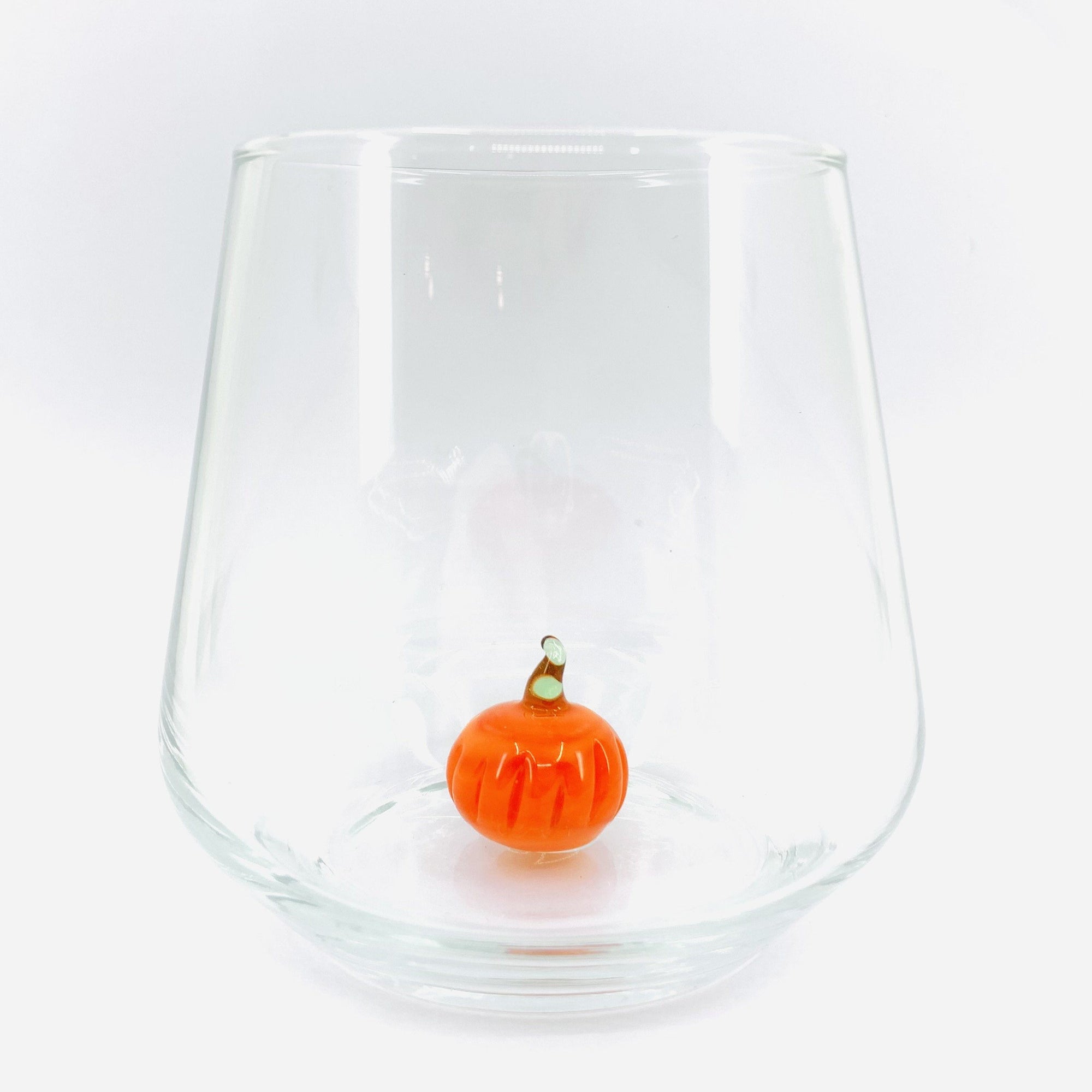 Tiny Animal Drinking Glass, Pumpkin Decor MiniZoo 