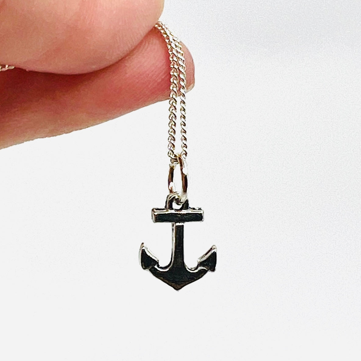 Pewter Anchor Pendant Necklace Jewelry Basic Spirit 