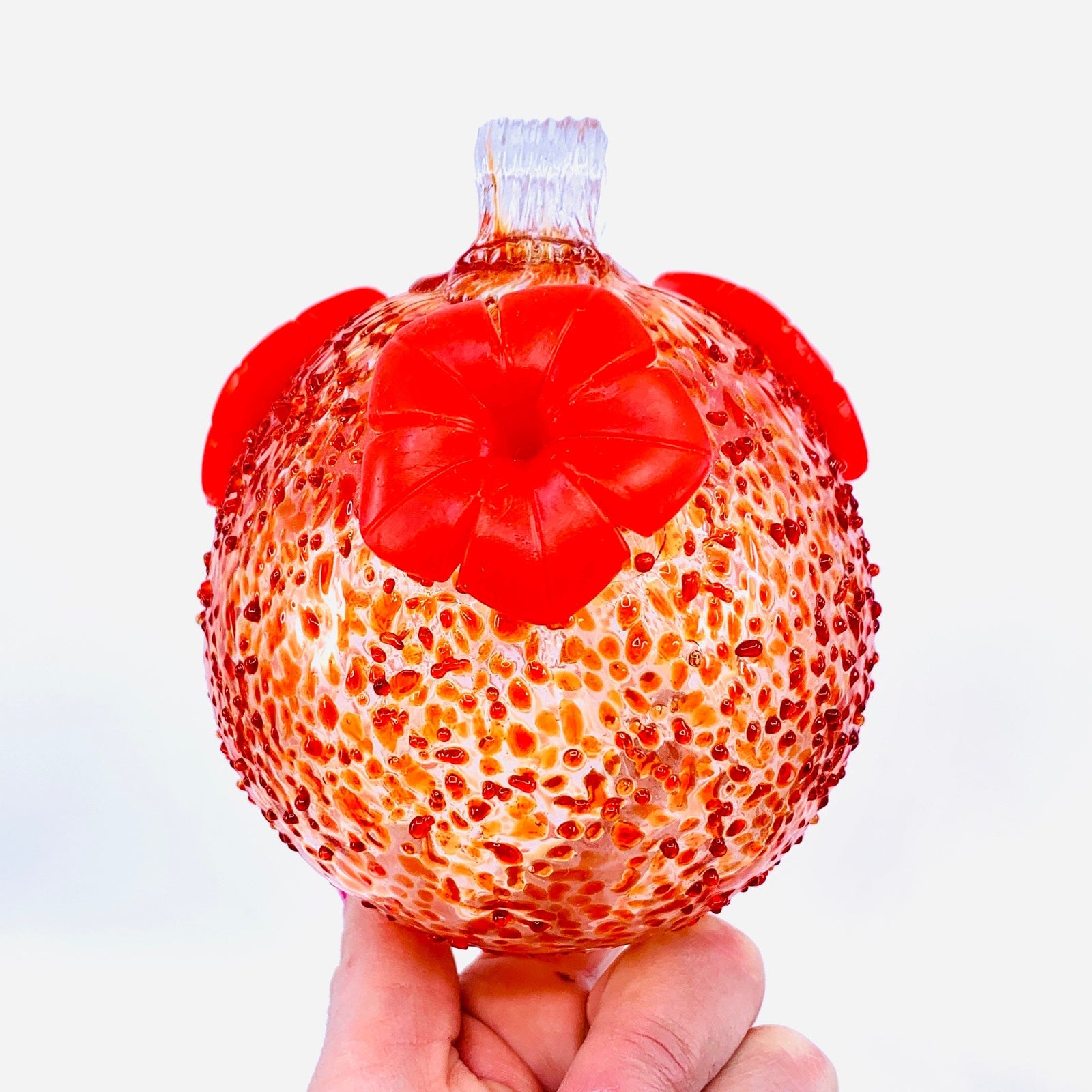 Glass Hummingbird Feeder, Red (E) Decor Gift Essentials 