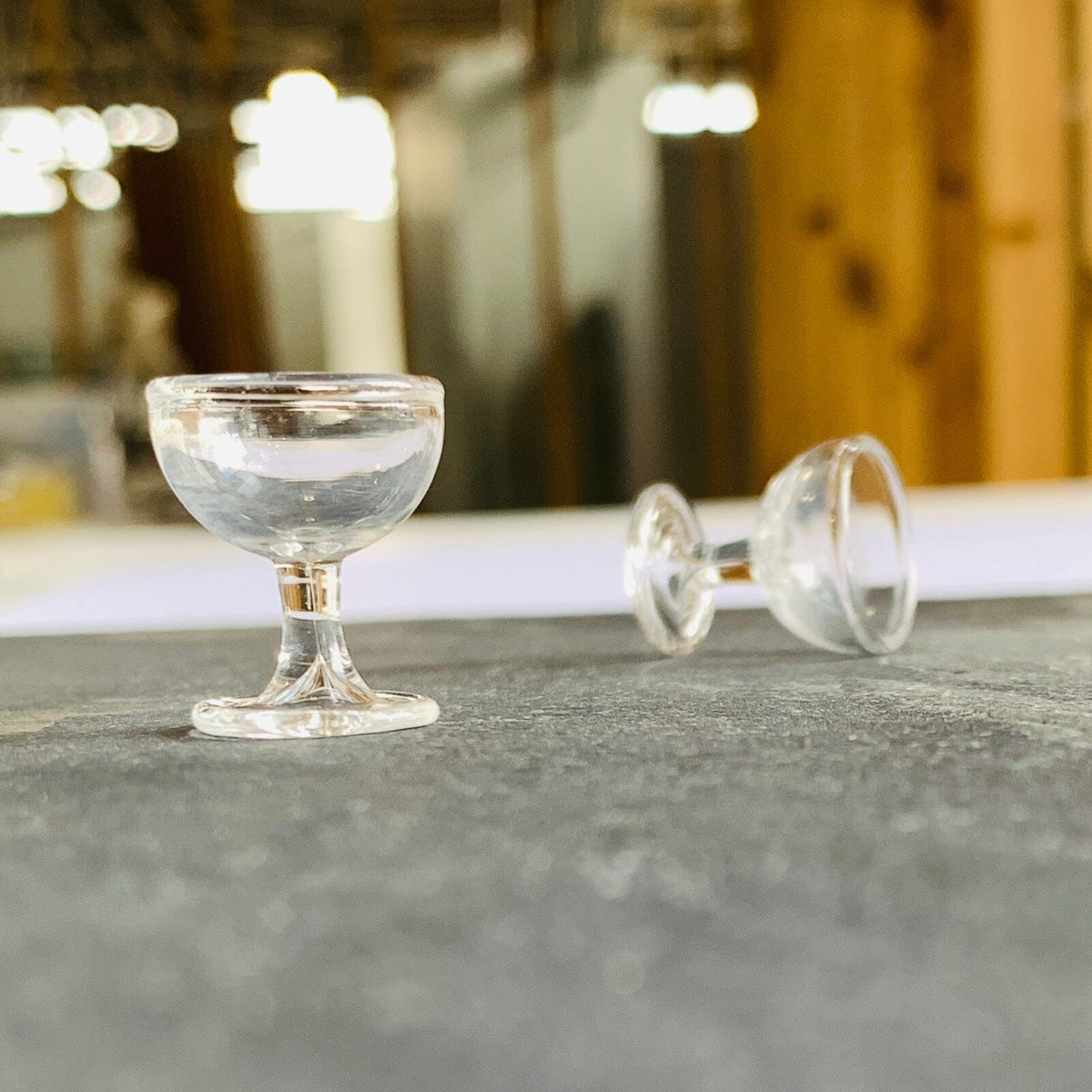 Tiny Glass Goblet Miniature - 