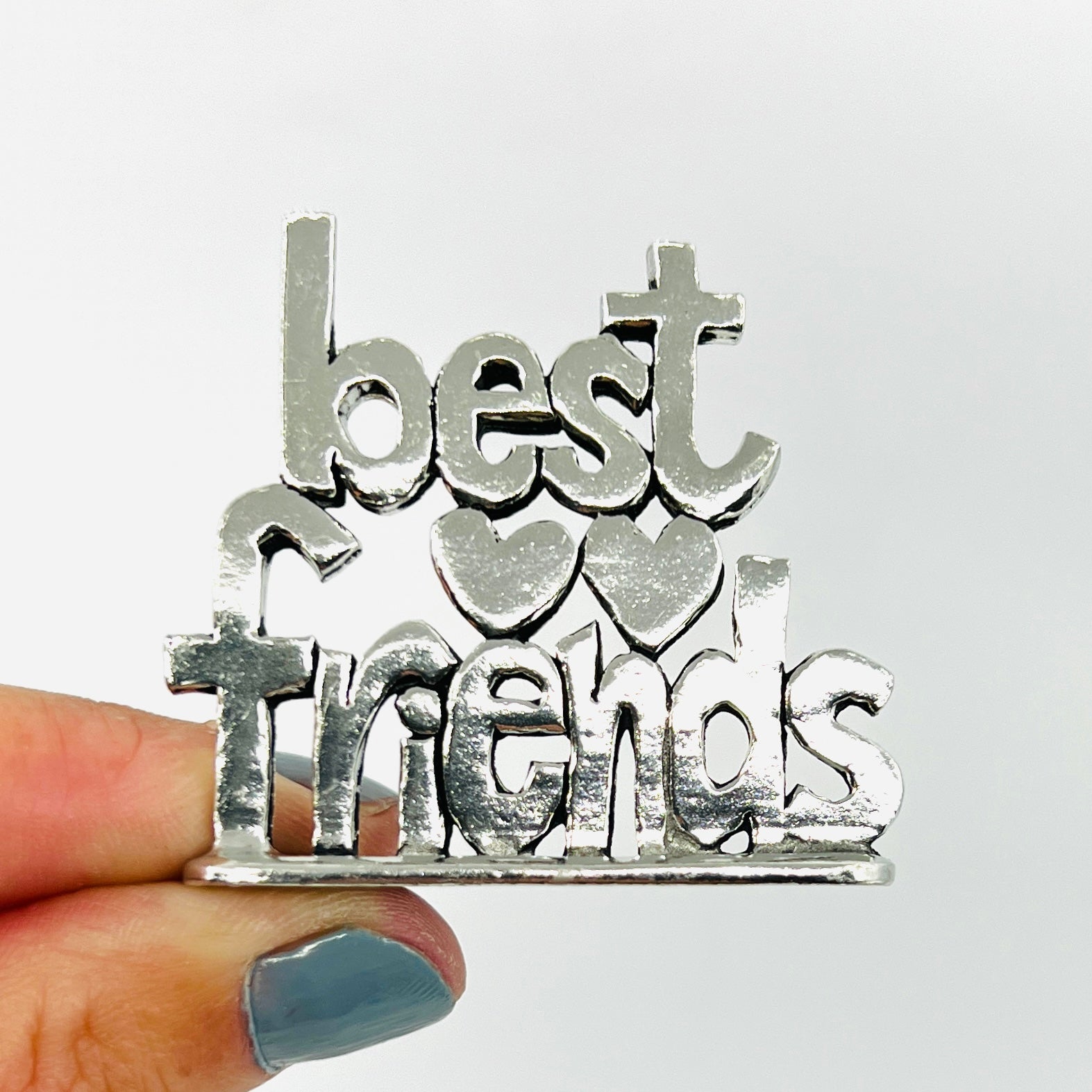Pewter Tiny Plaque, Best Friends holiday Basic Spirit 