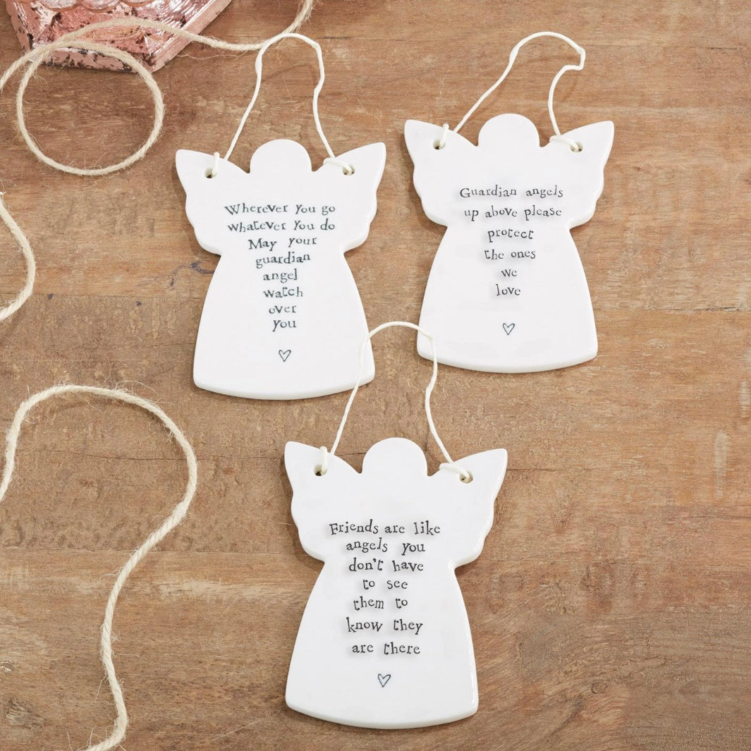 Porcelain Angel Ornament Two's Company Guardian angels up above 