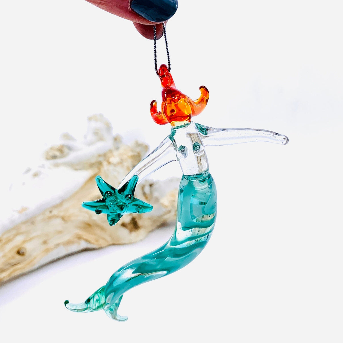 Mermaid with Starfish Ornament Ornament Alex 