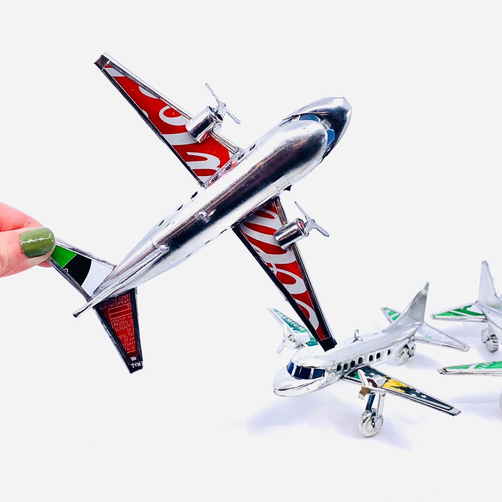 Recycled Aluminum Airplanes Miniature The East Africa Co. 