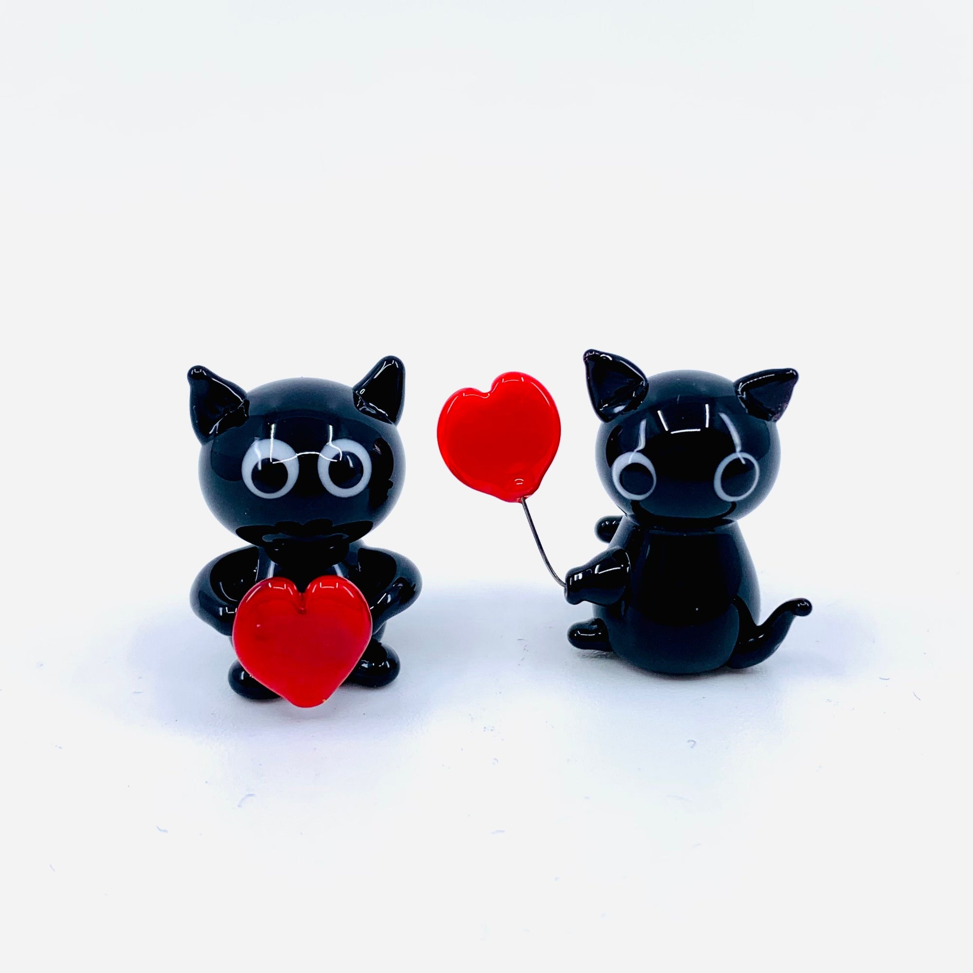 Little Glass Love Cats Miniature - 