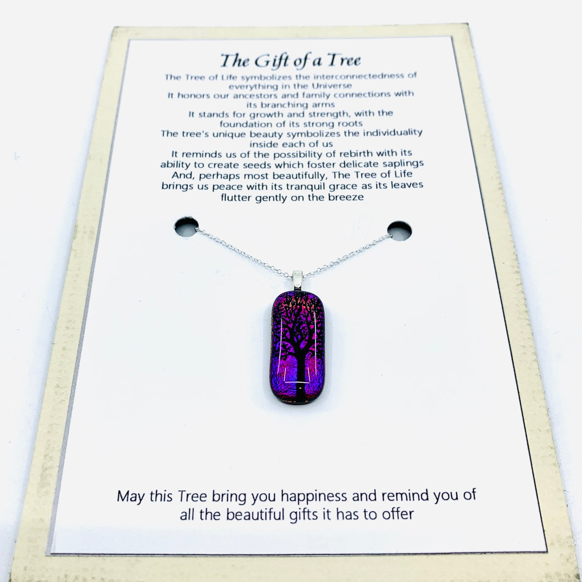 Tree of Life Glass Pendant Necklace 9 Decor . 