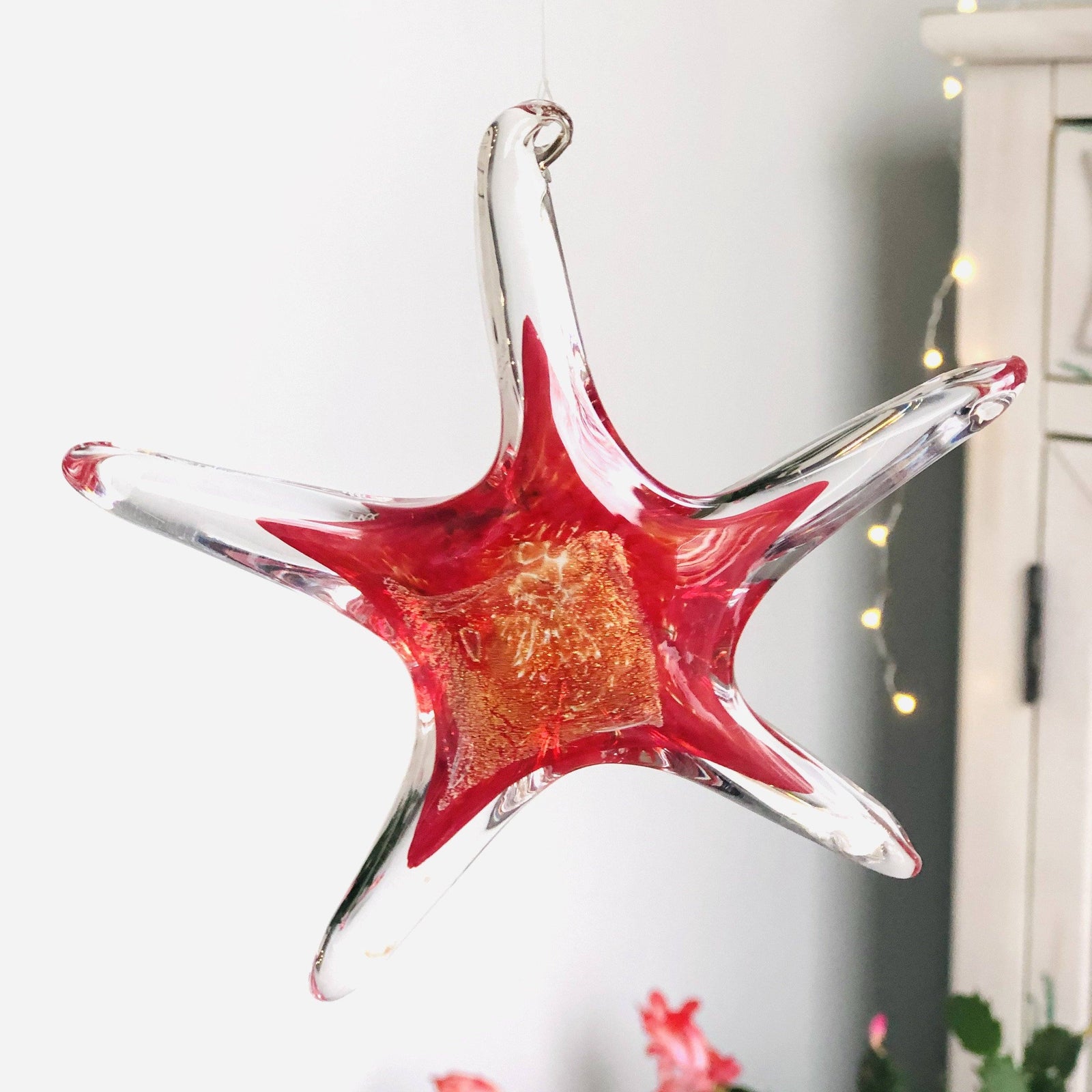 July Birthstone Hanging Star Luke Adams Glass Blowing Studio 