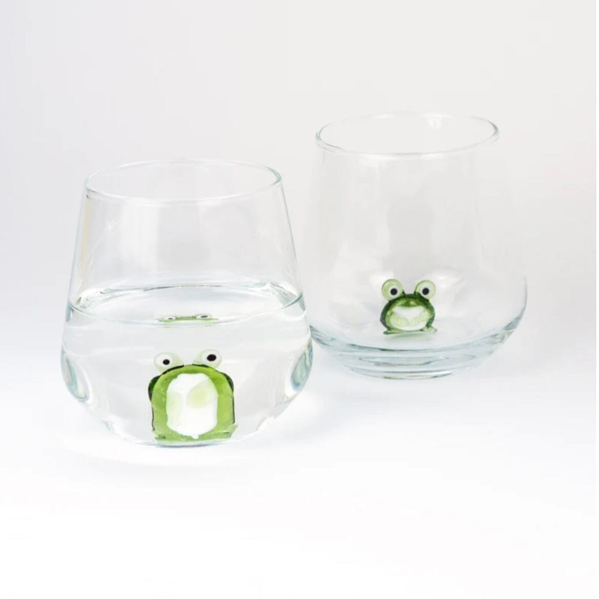Tiny Animal Wine Glass, Frog Decor MiniZoo 