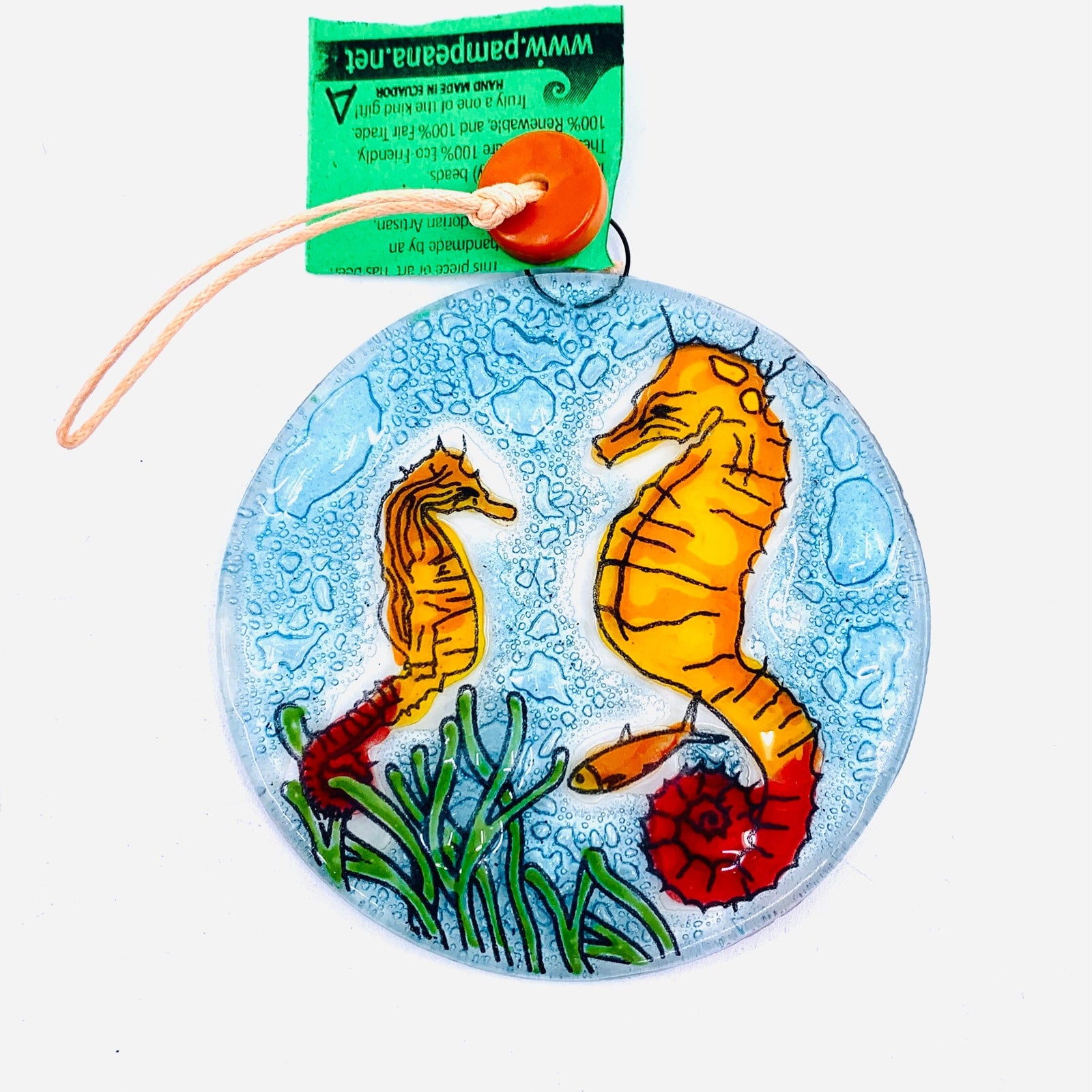 Fair Trade Ornament 145 Sea Horse Family Ornament Pam Peana 