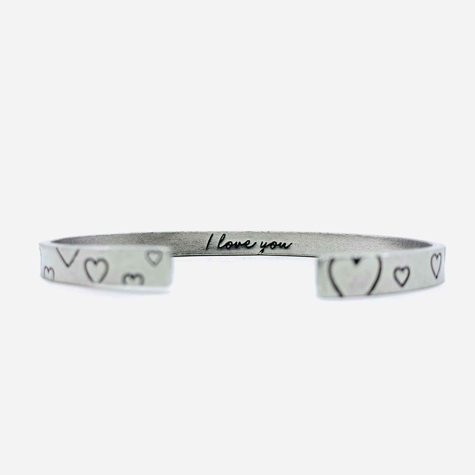 Pewter Cuff Bracelet, I Love You Jewelry Whitney Howard Designs 