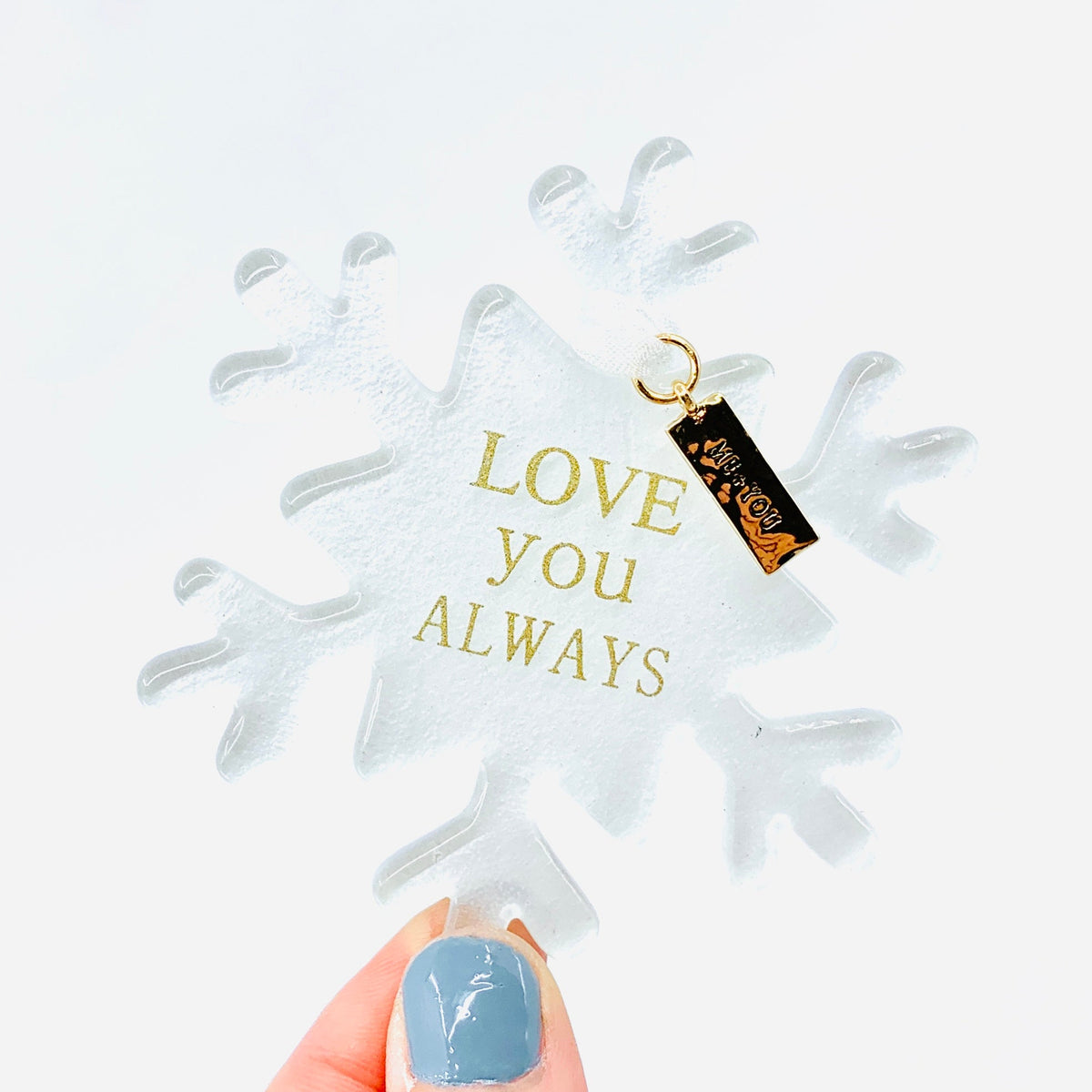 Love You Always. One To Keep, One To Share Ornament Set Decor Demdaco 
