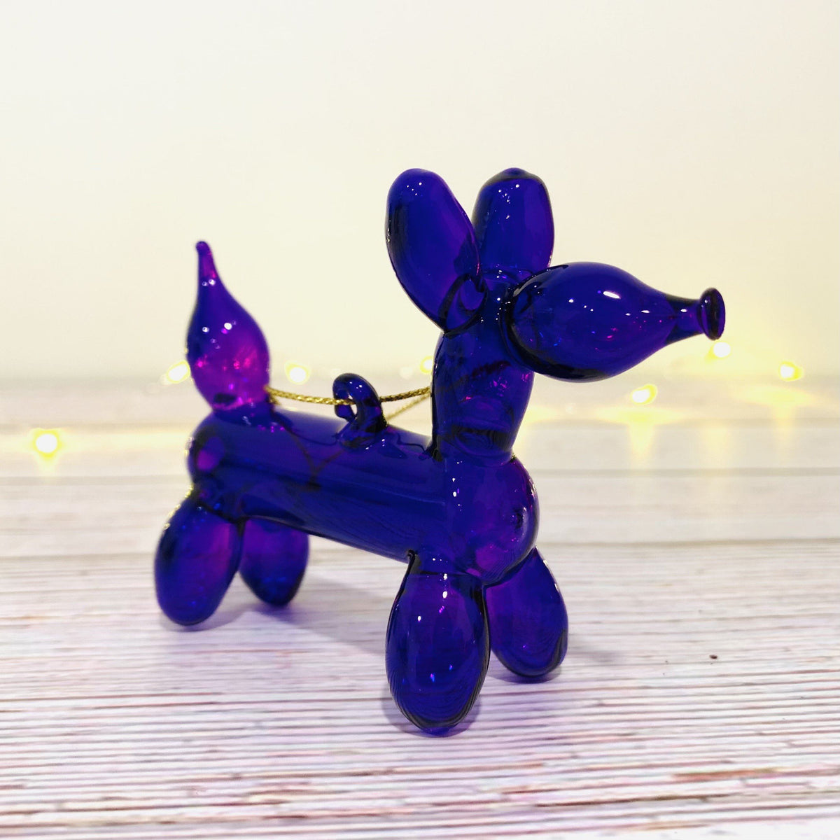 Balloon Dog Glass Ornament Ornament Glitterville Purple 