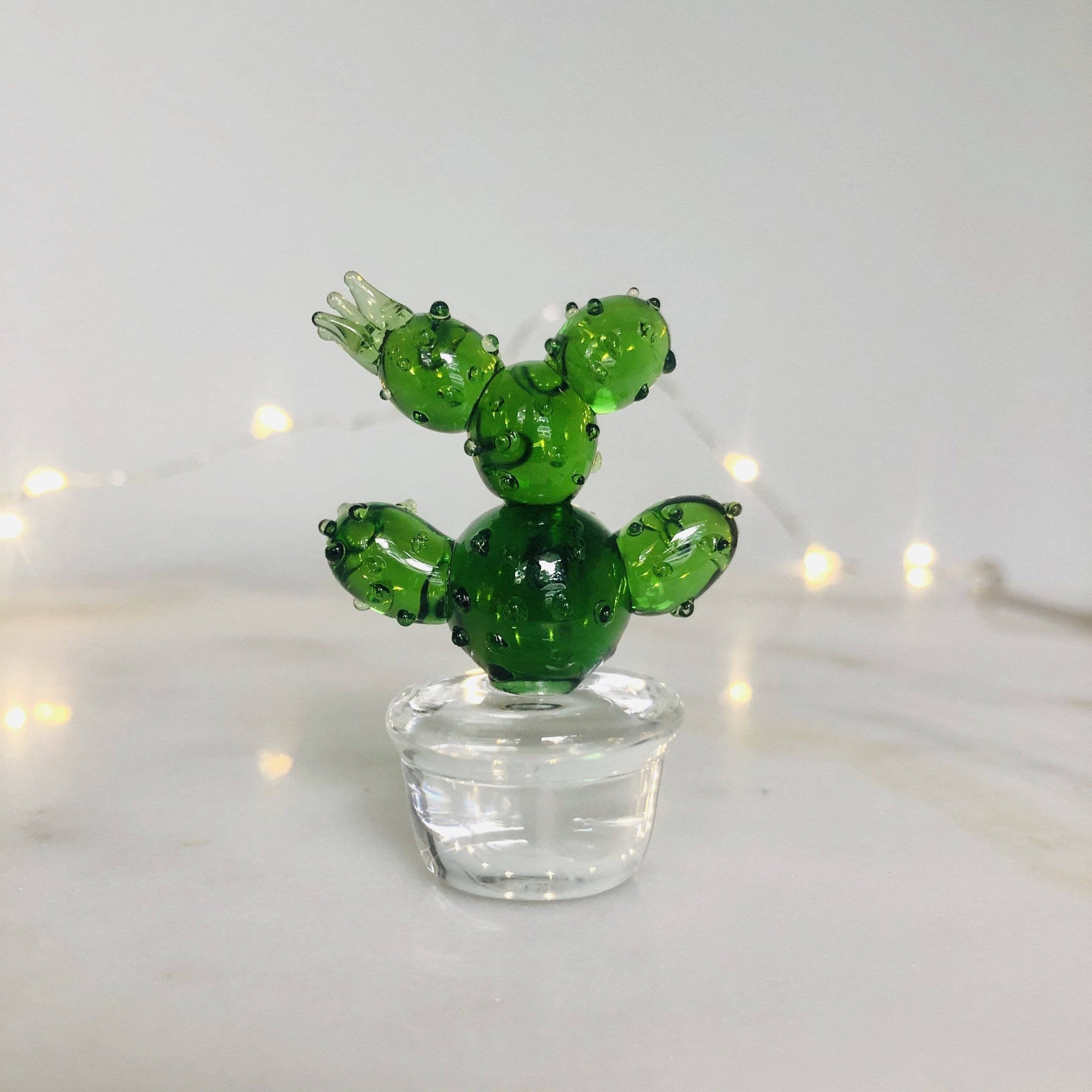 Glass Cactus Puffy Miniature - 