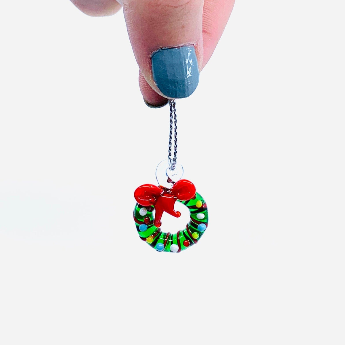 Tiny Xmas Wreath Ornament Miniature - 