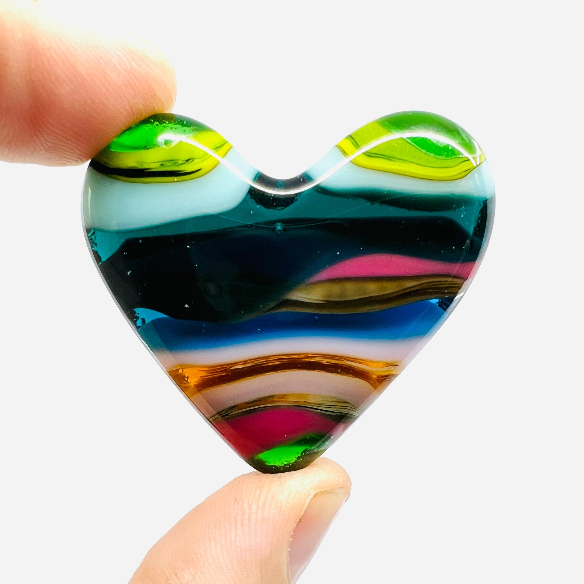 Fused Pocket Heart 374 Miniature Glimmer Glass Gifts 