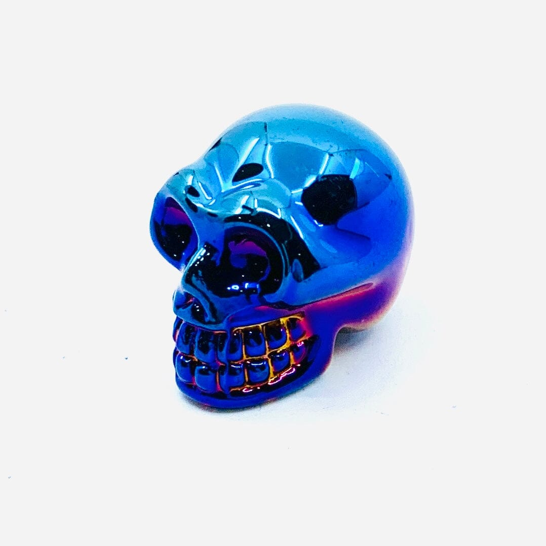 Colorful Glass Skulls Miniature - Deep Sea 