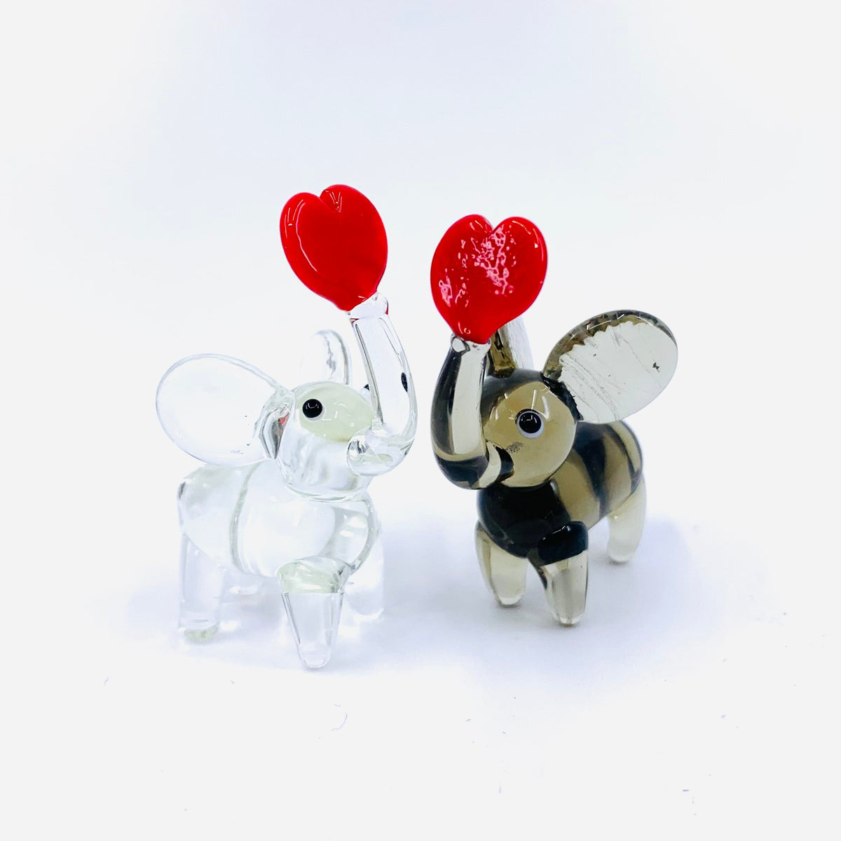 Little Glass Love Elephants Miniature - 